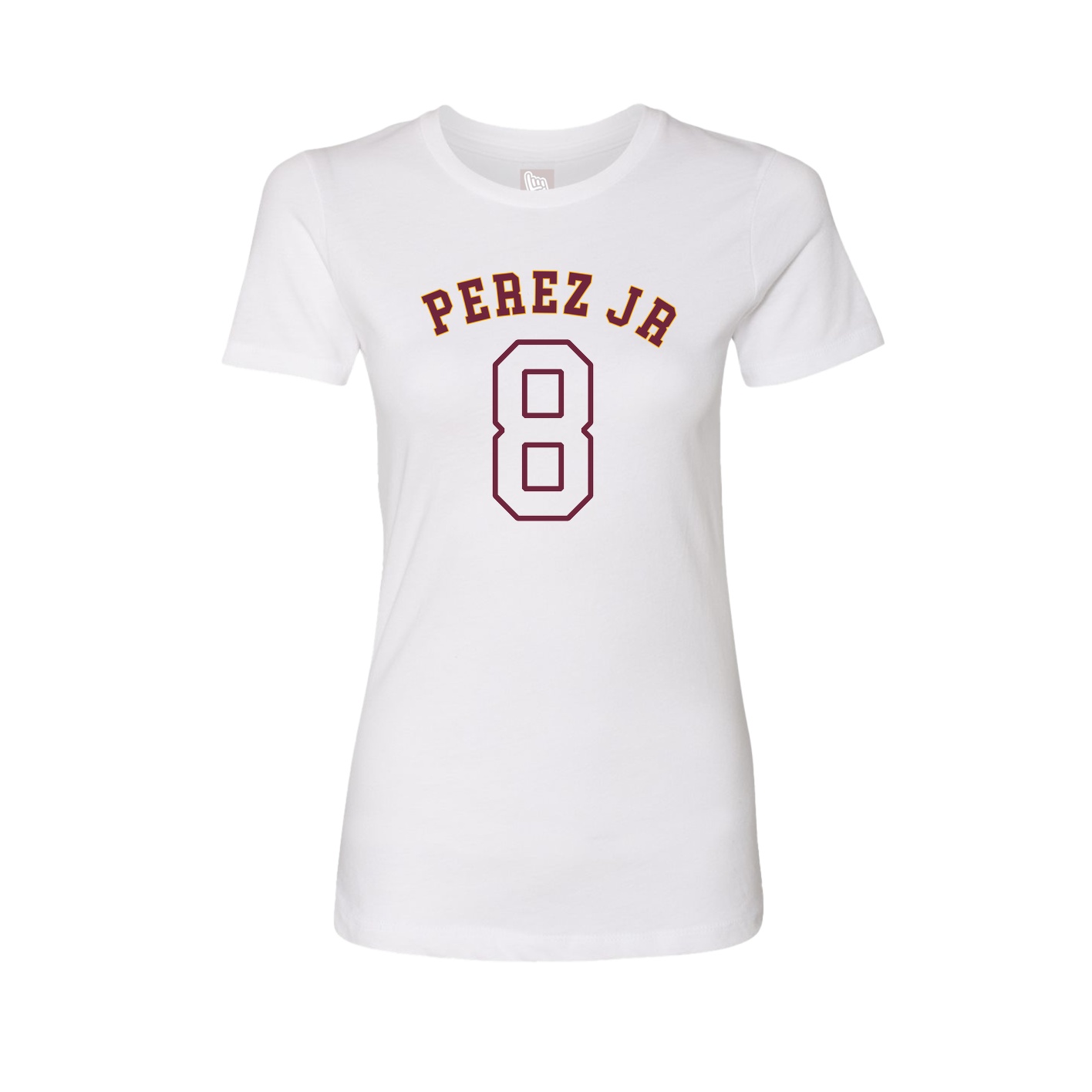 Fitted Women's Tee — Shirsey Arch in White
