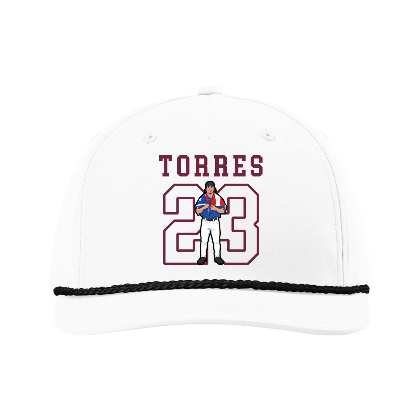 Five-Panel Classic Rope Cap — Shirsey in White