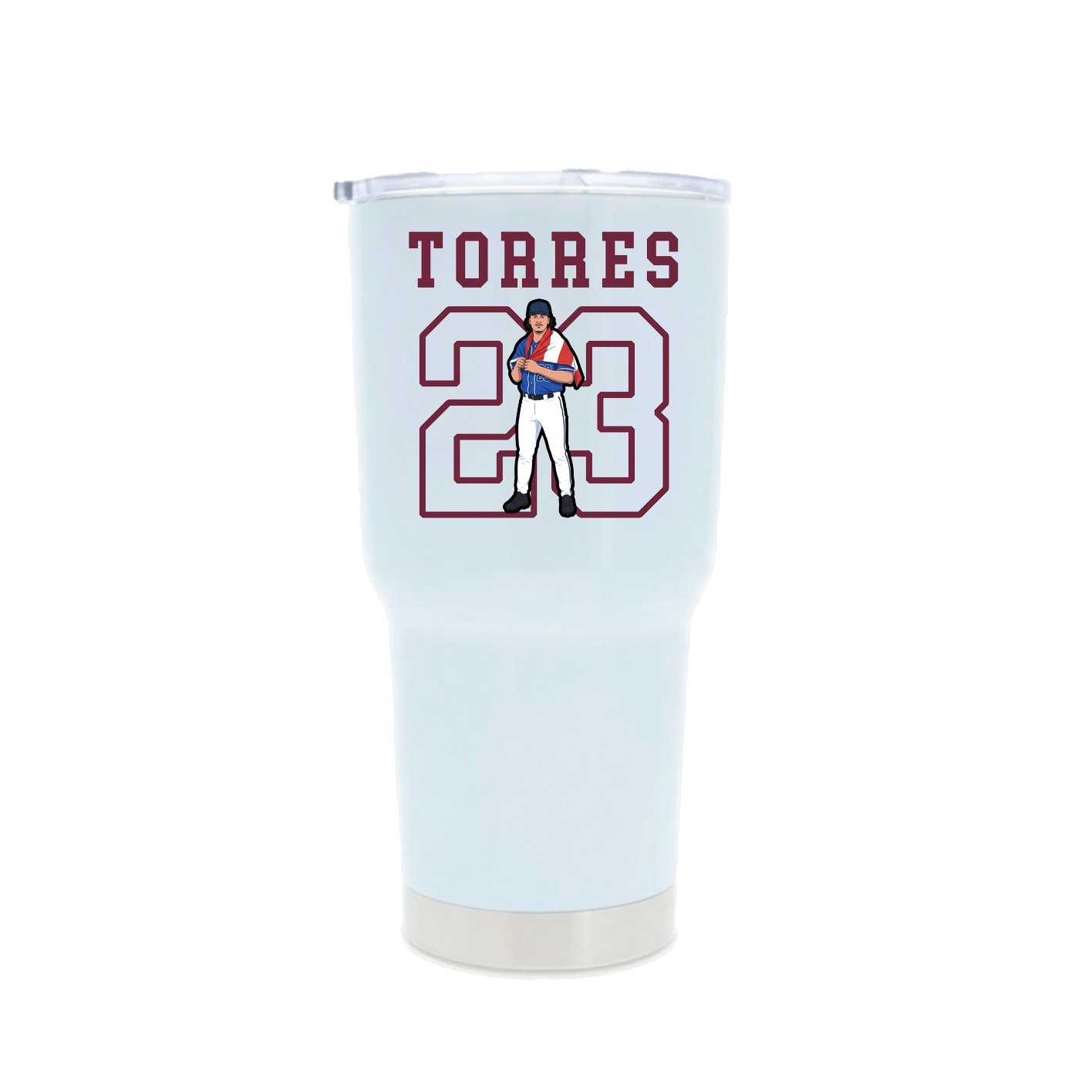 30oz Stainless Steel Tumbler — Shirsey in White