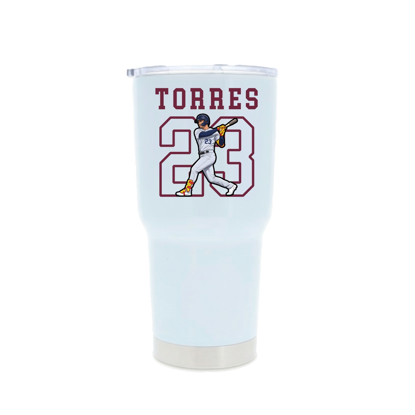 30oz Stainless Steel Tumbler — Shirsey in White