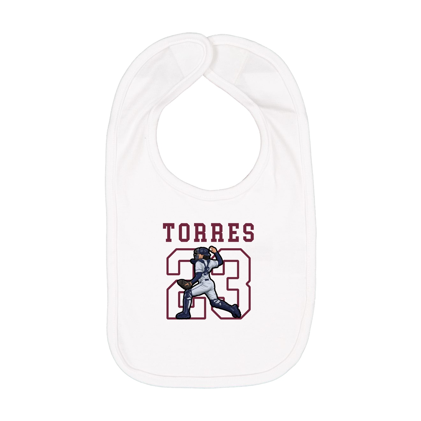 Infant Bib — Shirsey in White