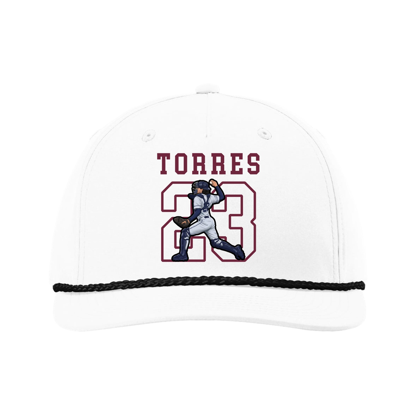 Five-Panel Classic Rope Cap — Shirsey in White