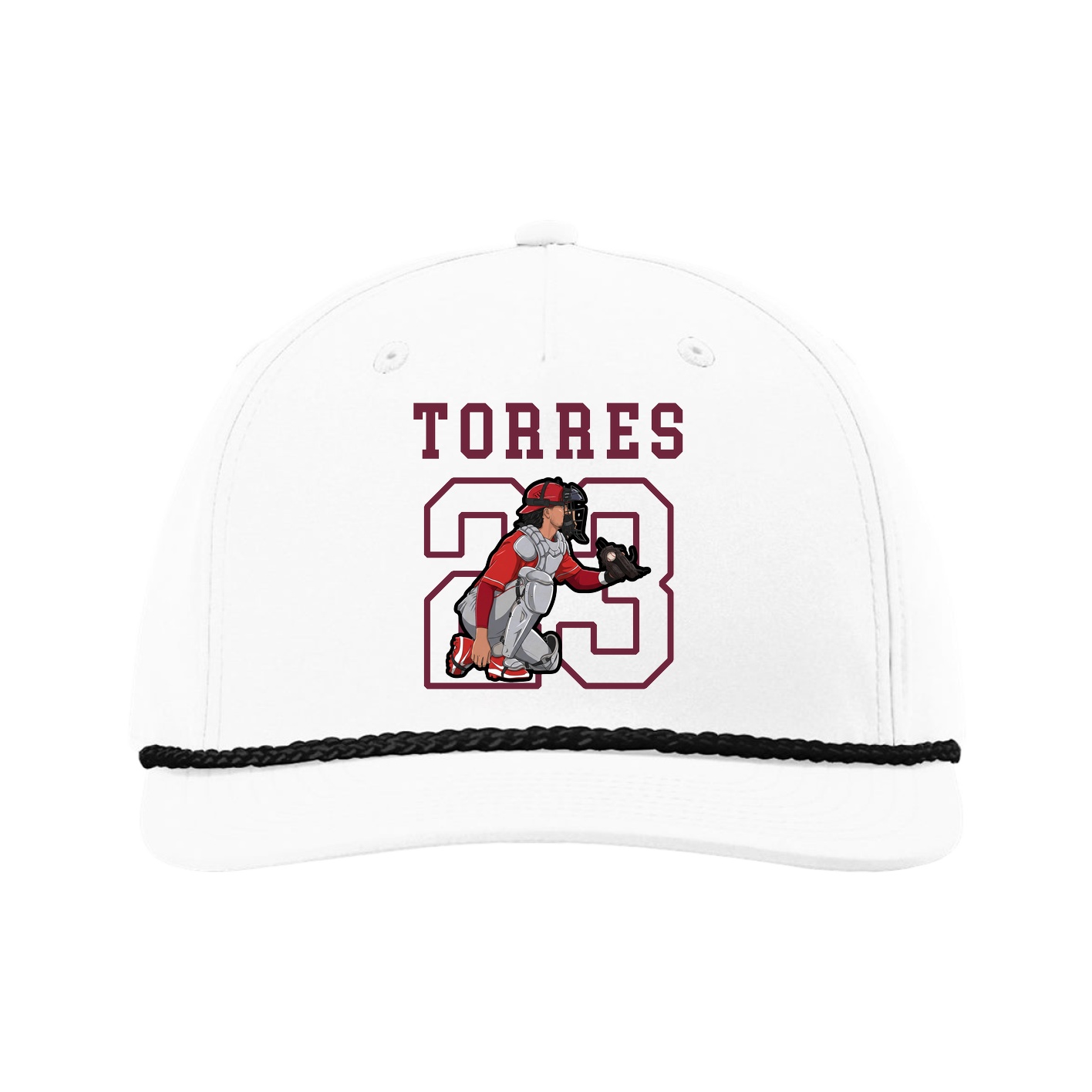 Five-Panel Classic Rope Cap — Shirsey in White