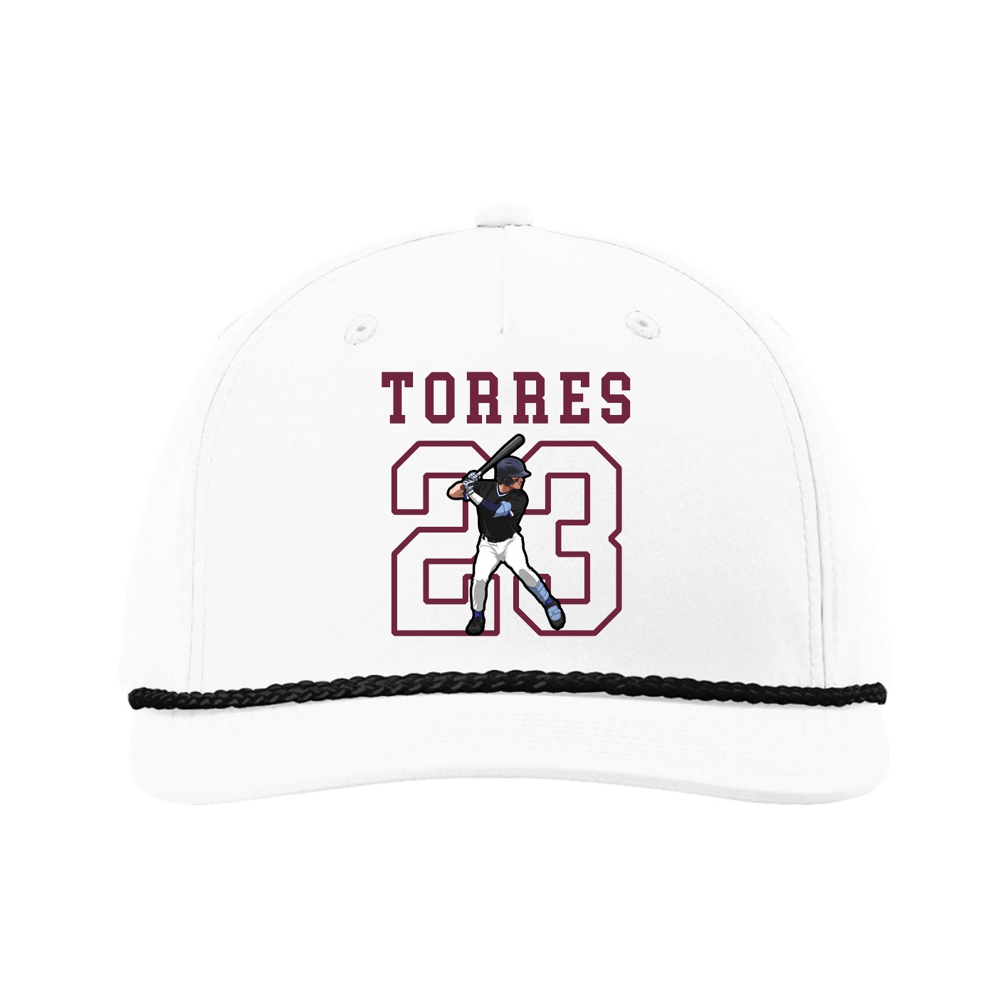 Five-Panel Classic Rope Cap — Shirsey in White