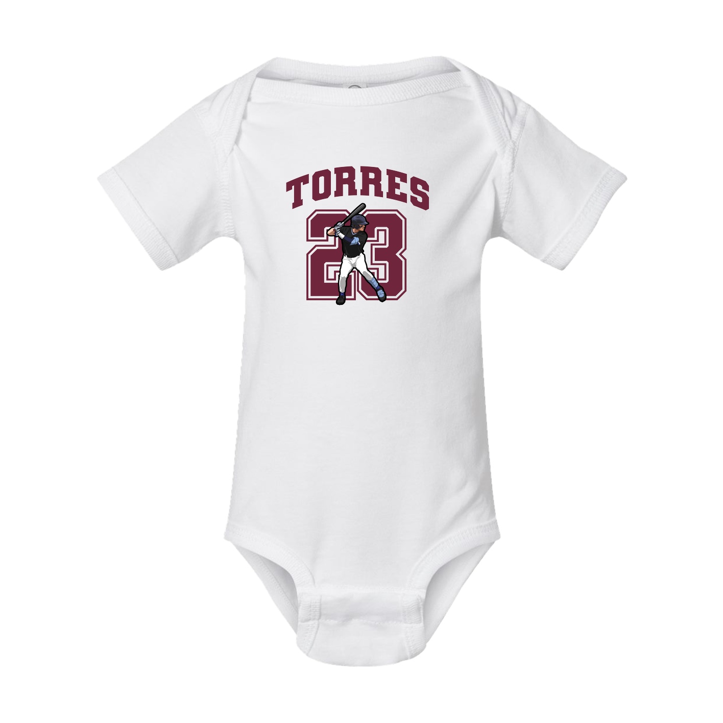 Baby Onesie — Number in White