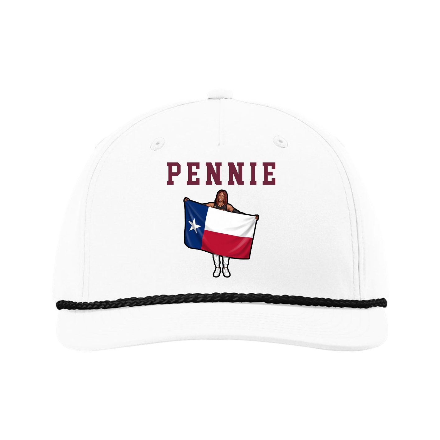 Five-Panel Classic Rope Cap — Shirsey in White