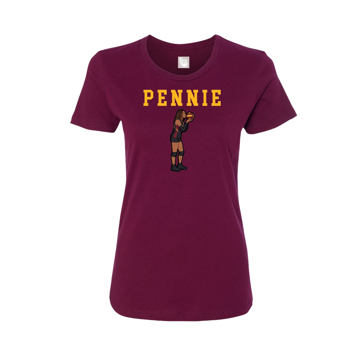 Fitted Women's Tee — Shirsey in Maroon