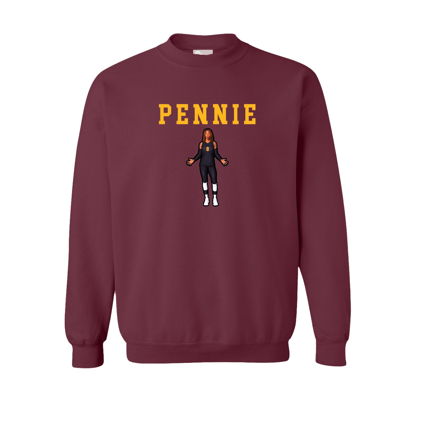 Fleece Crew — Shirsey in Maroon
