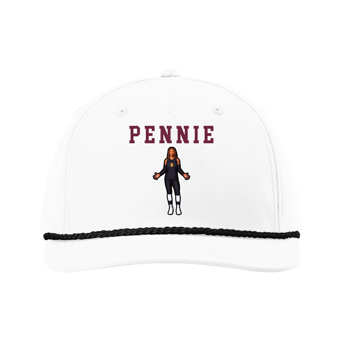 Five-Panel Classic Rope Cap — Shirsey in White