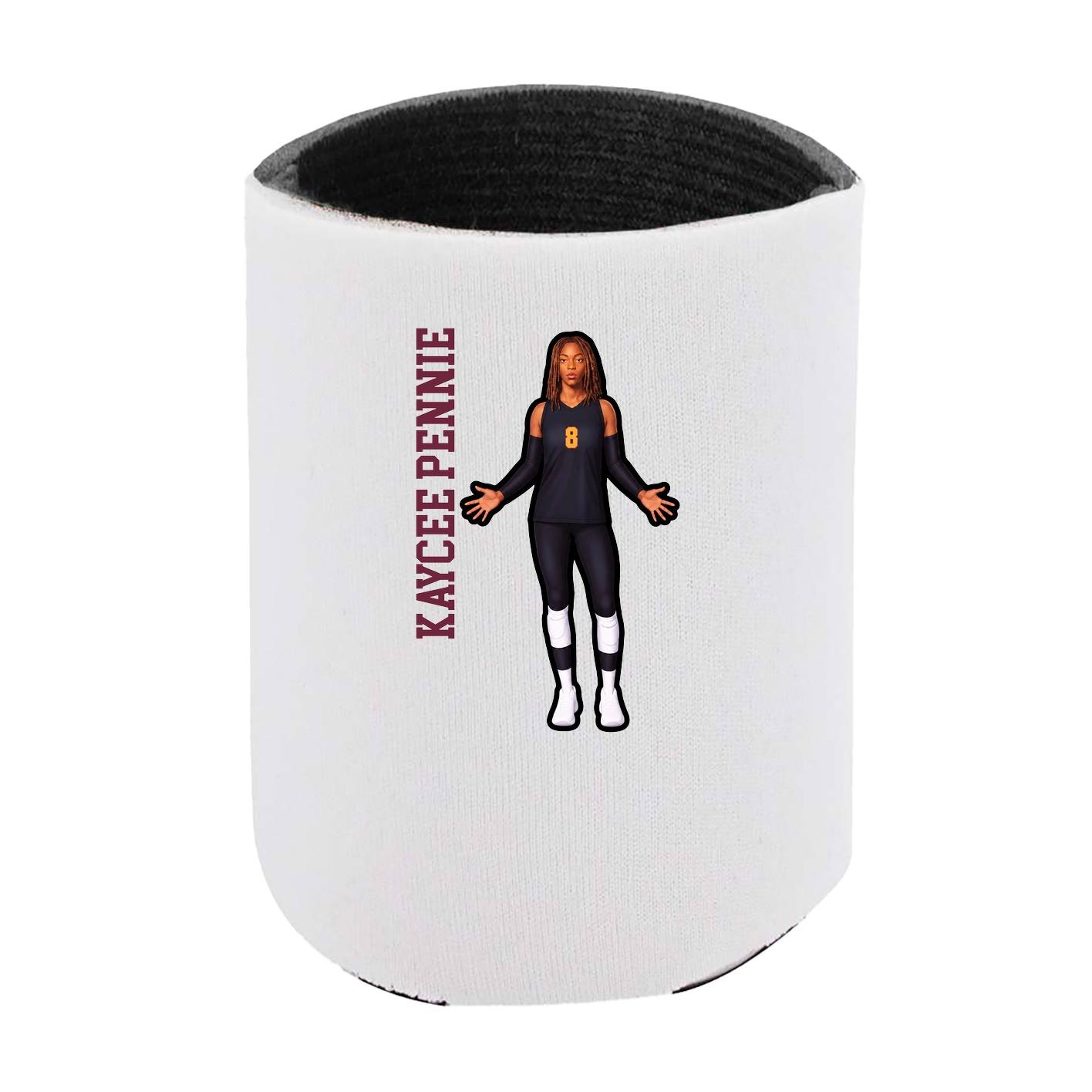 Can Holder — Name Vertical in White