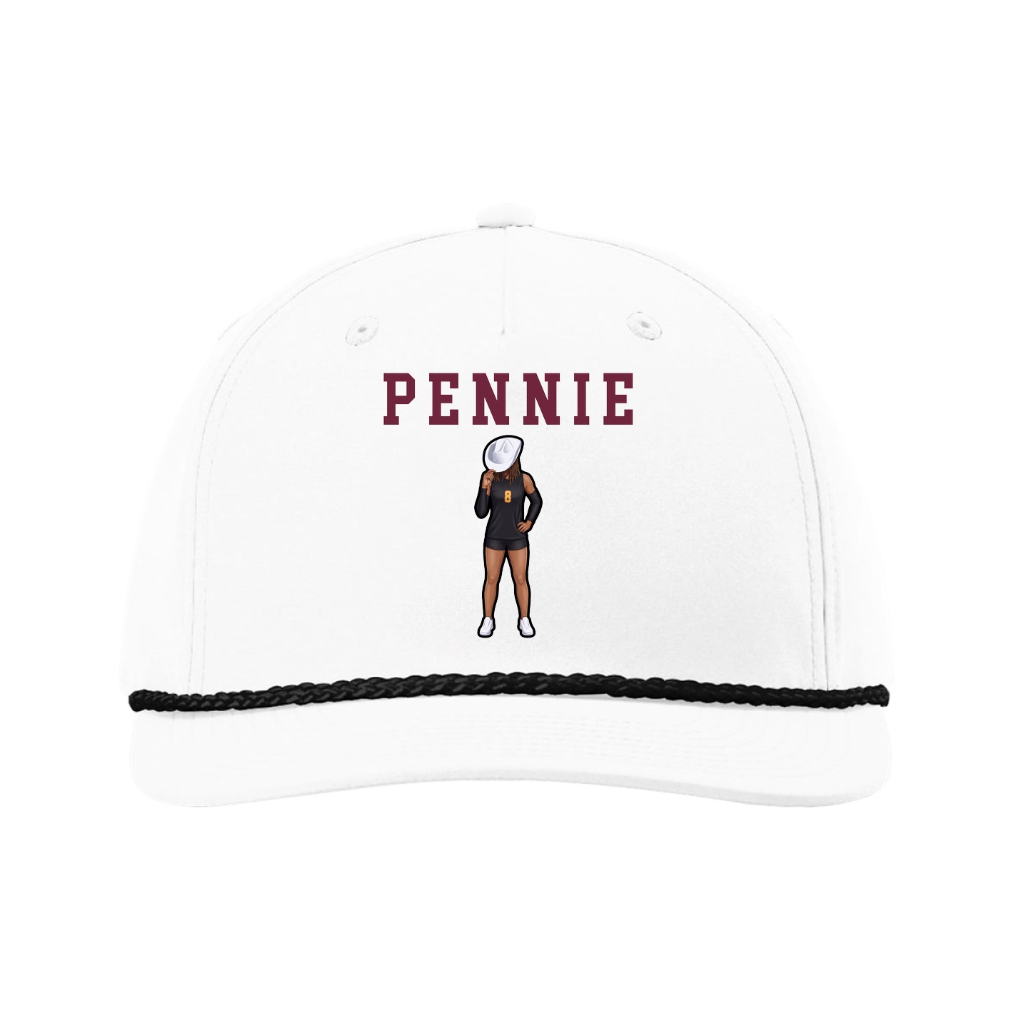Five-Panel Classic Rope Cap — Shirsey in White