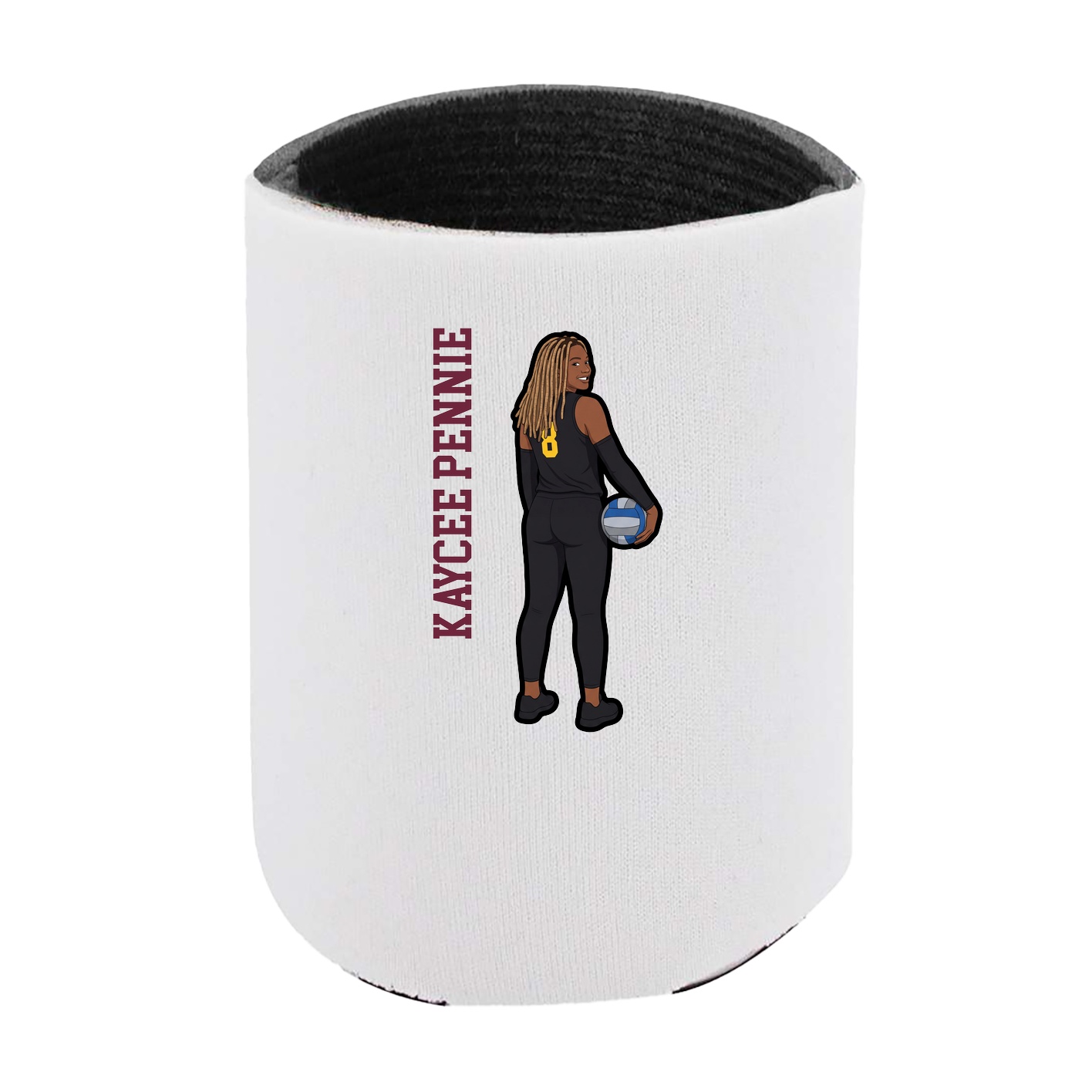 Can Holder — Name Vertical in White
