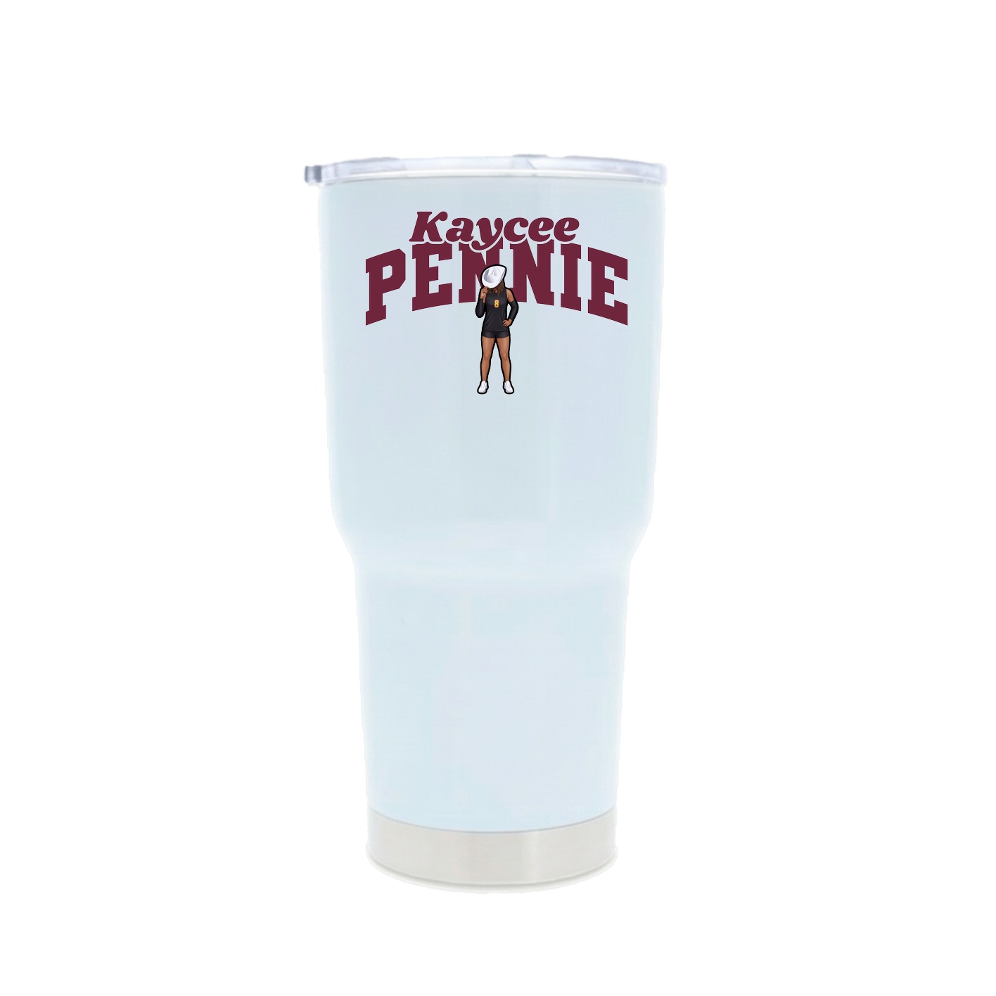 30oz Stainless Steel Tumbler — Signature Arch in White
