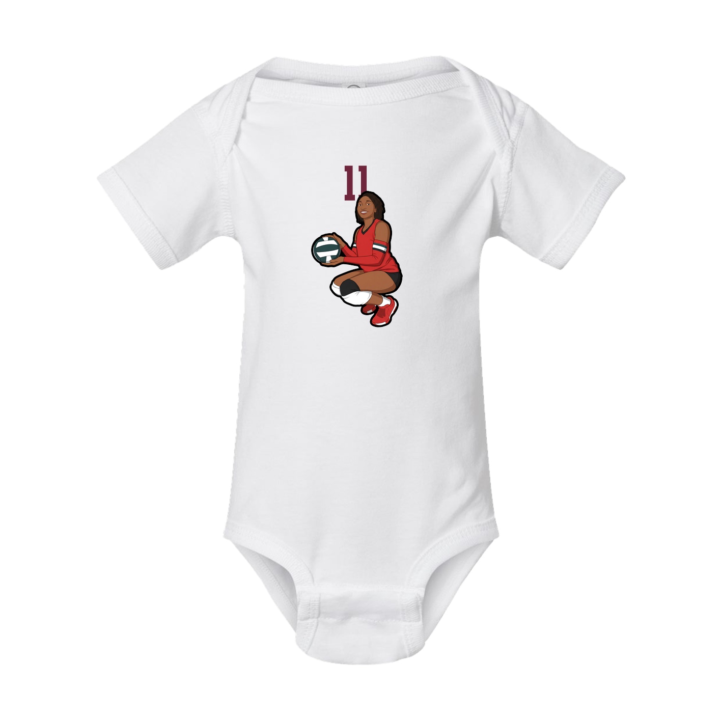 Baby Onesie — Number Top in White
