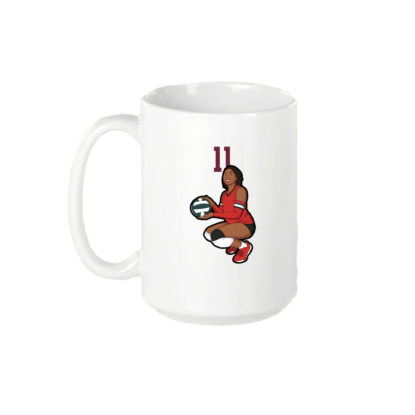 15oz Coffee Mug — Number Top in White