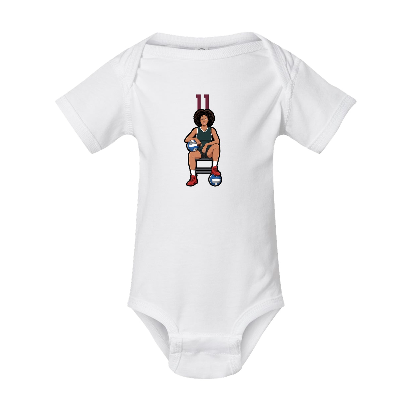 Baby Onesie — Number Top in White