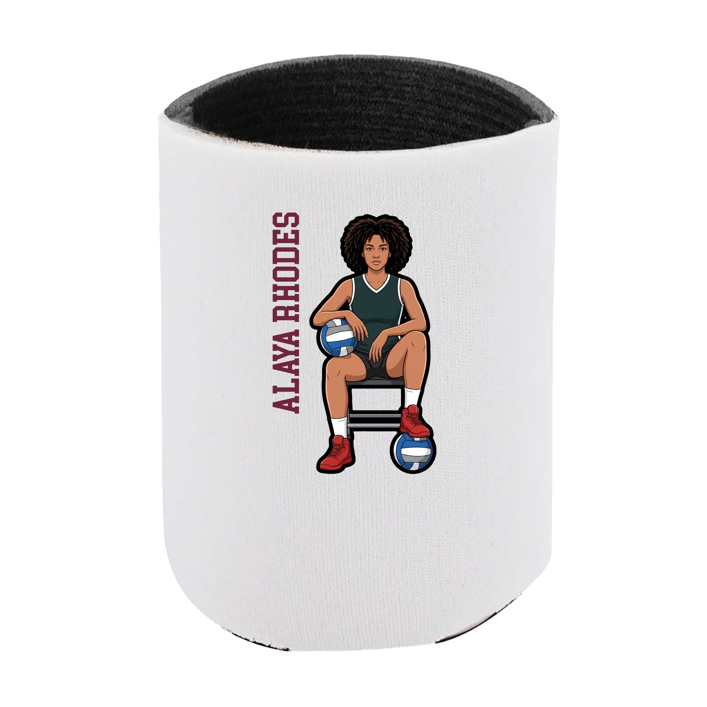 Can Holder — Name Vertical in White