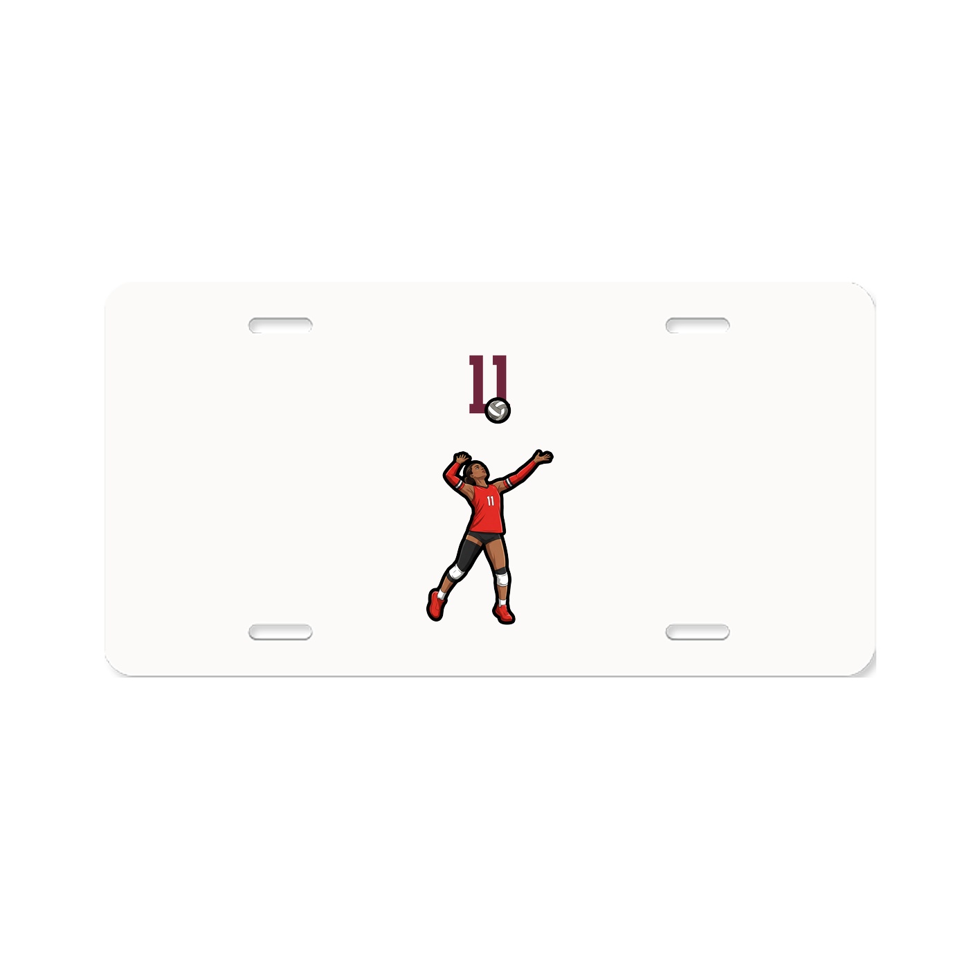 License Plate — Number Top in Classic