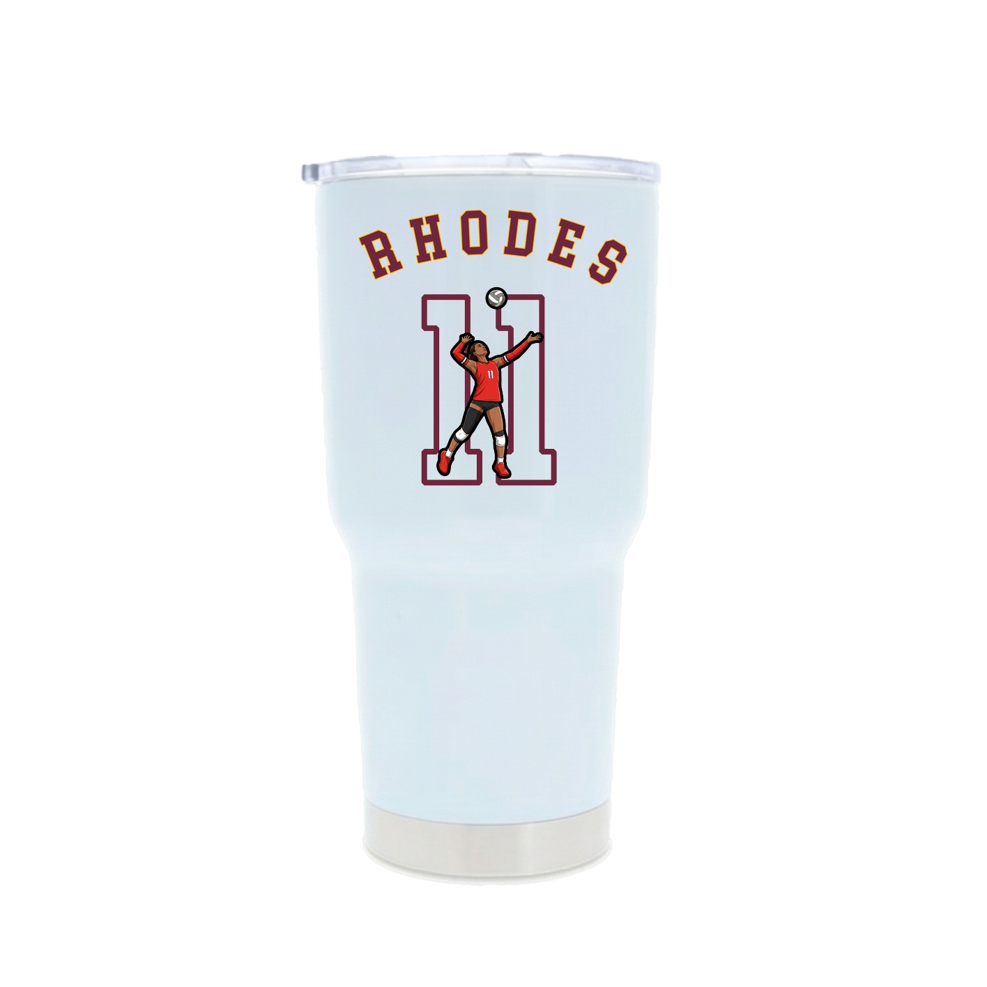 30oz Stainless Steel Tumbler — Shirsey Arch in White