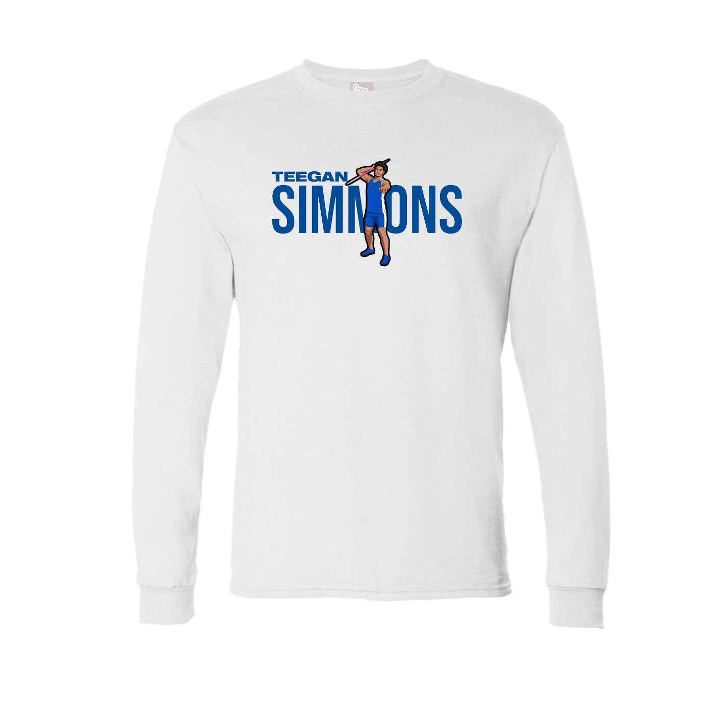 Long Sleeve Tee — Player Name in White