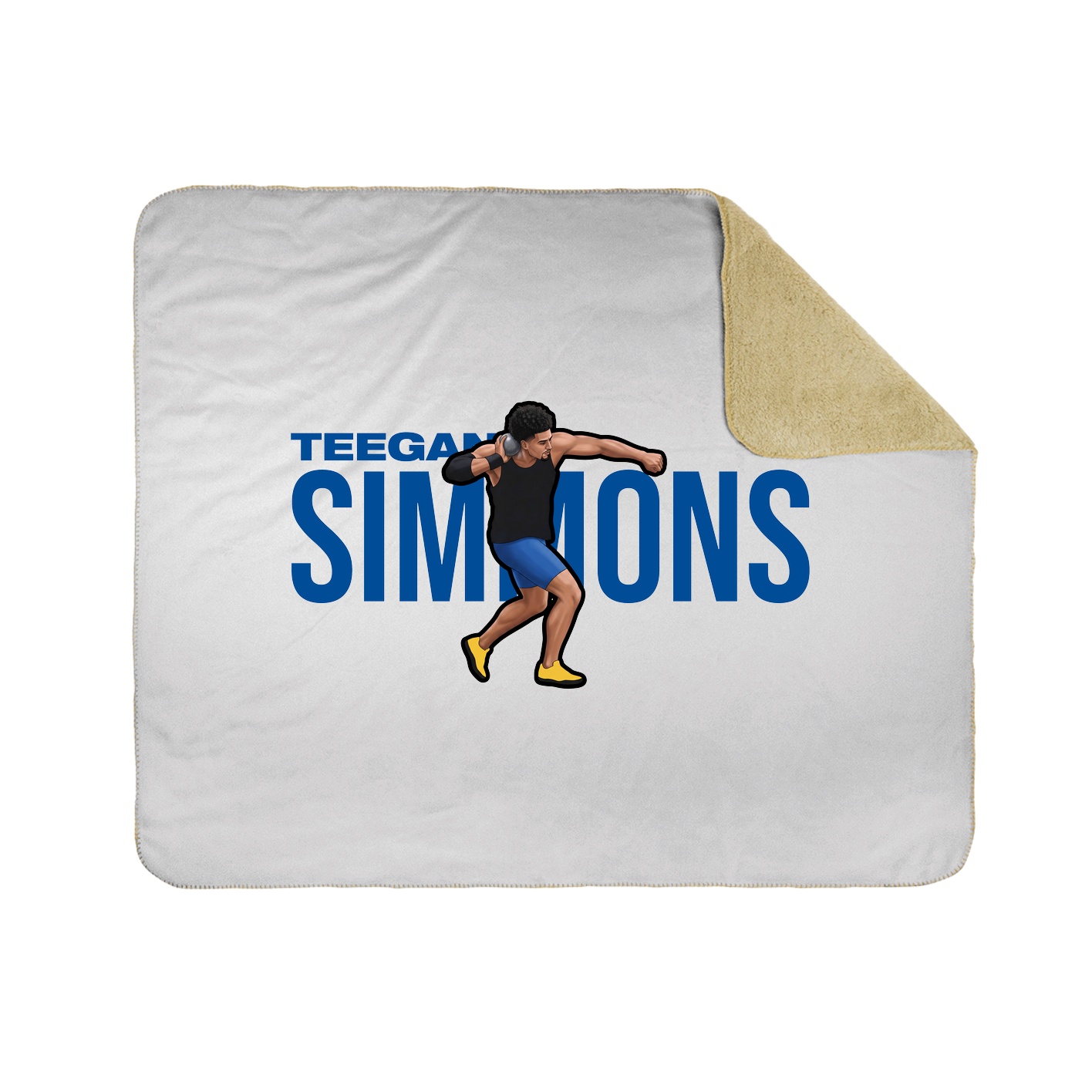 Throw Blanket — Player Name in White