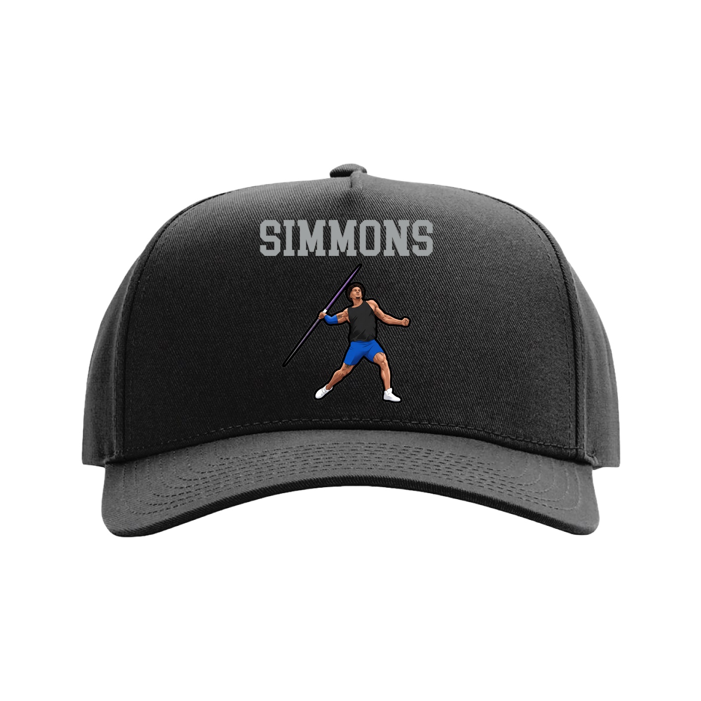 Full Fabric Five-Panel Champ Cap — Shirsey in Black