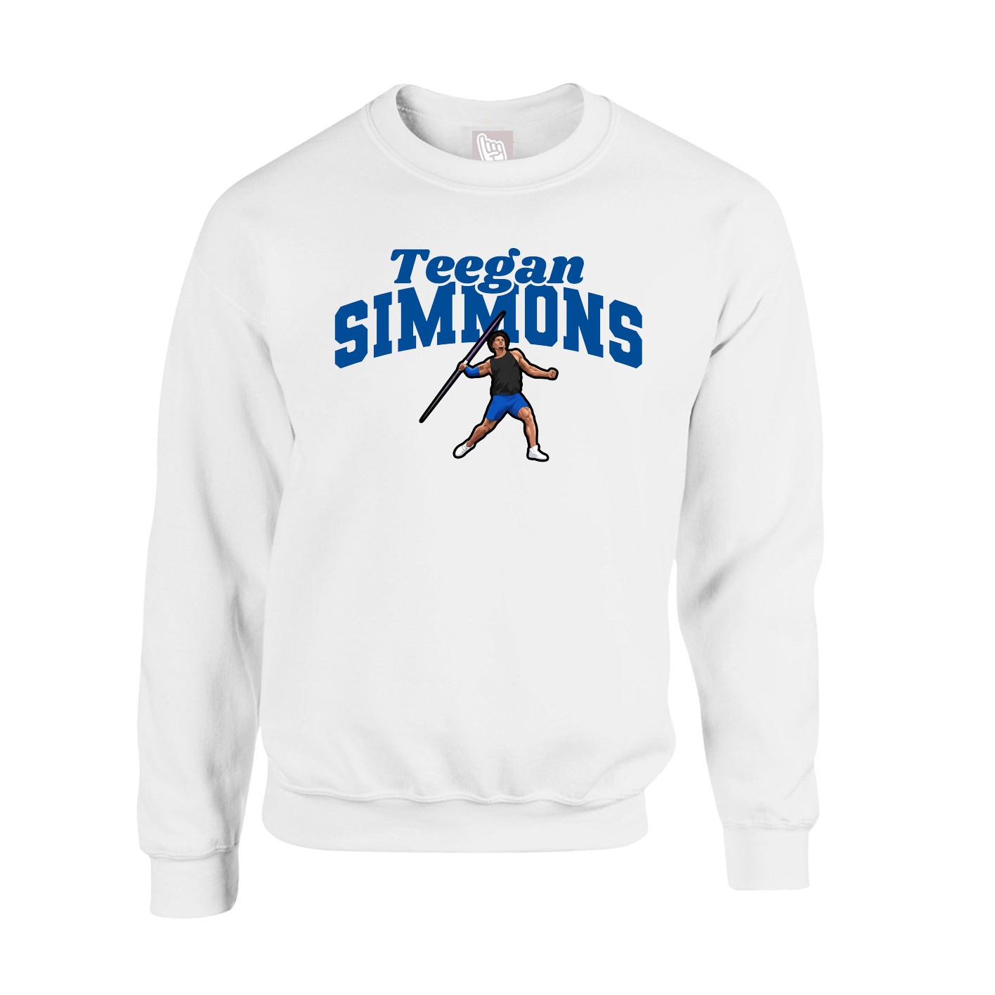 Fleece Crew — Signature Arch in White