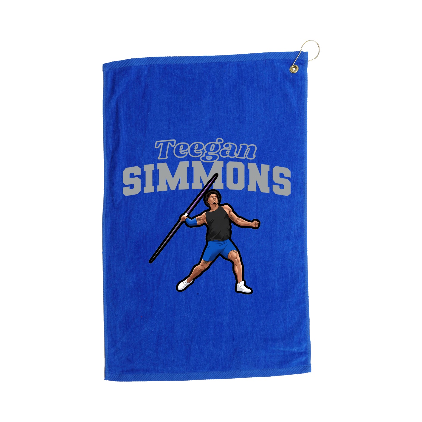 Golf Towel — Name Arch in Royal