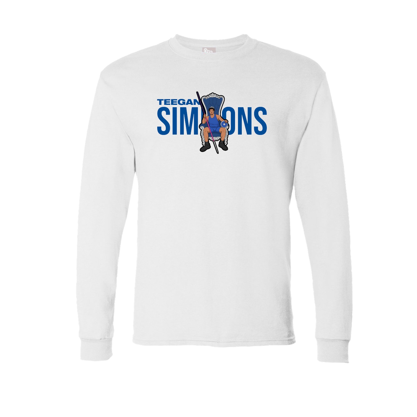 Long Sleeve Tee — Player Name in White