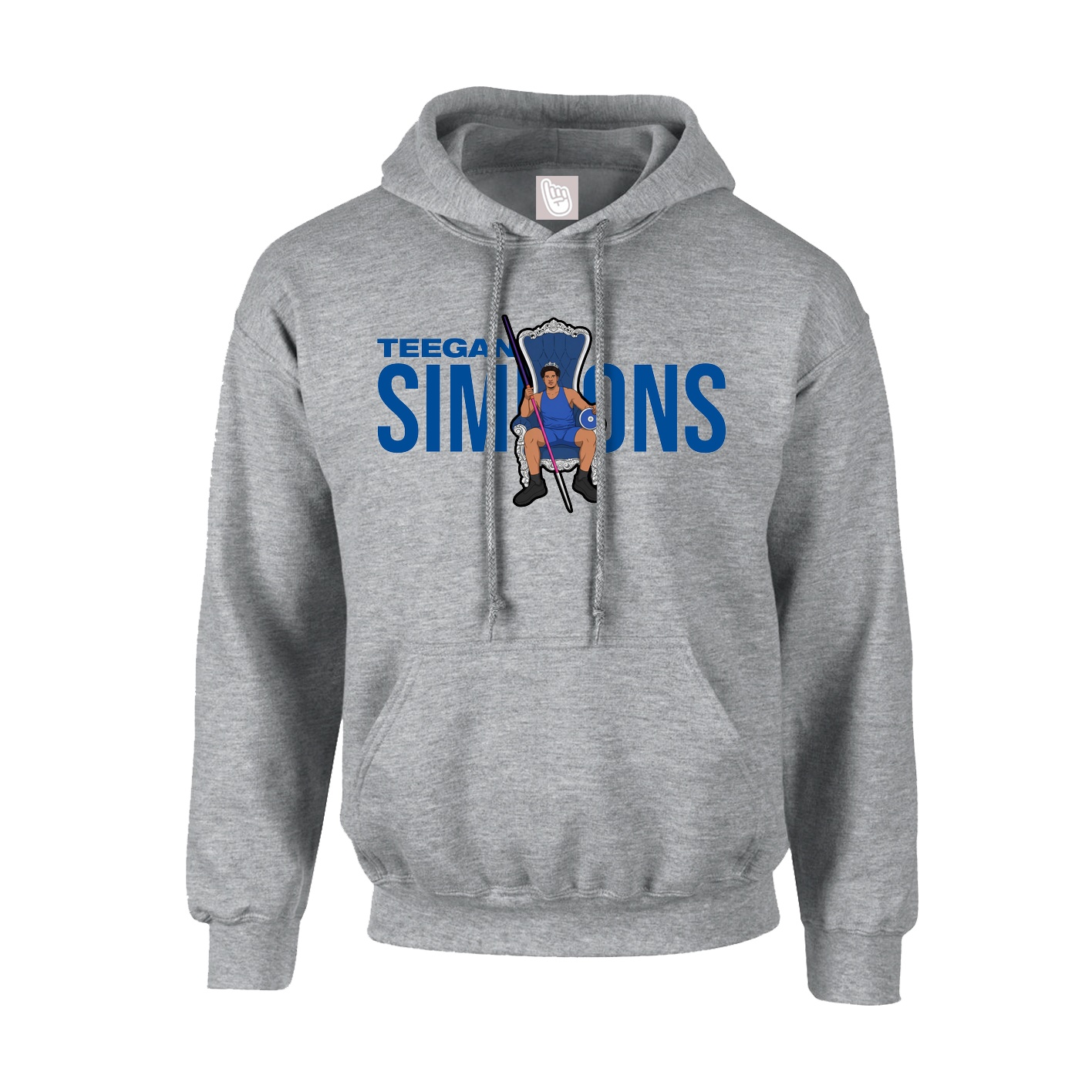 Hoodie — Player Name in Grey
