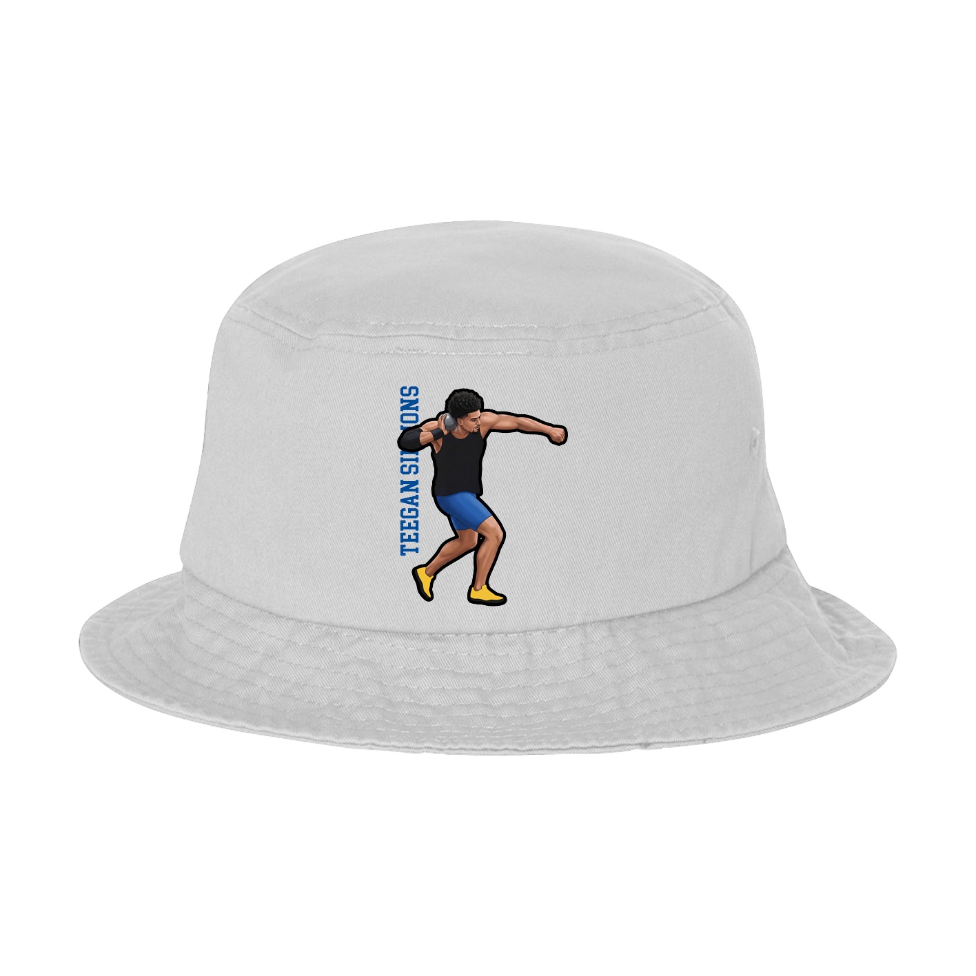 Bucket Cap — Name Vertical in White