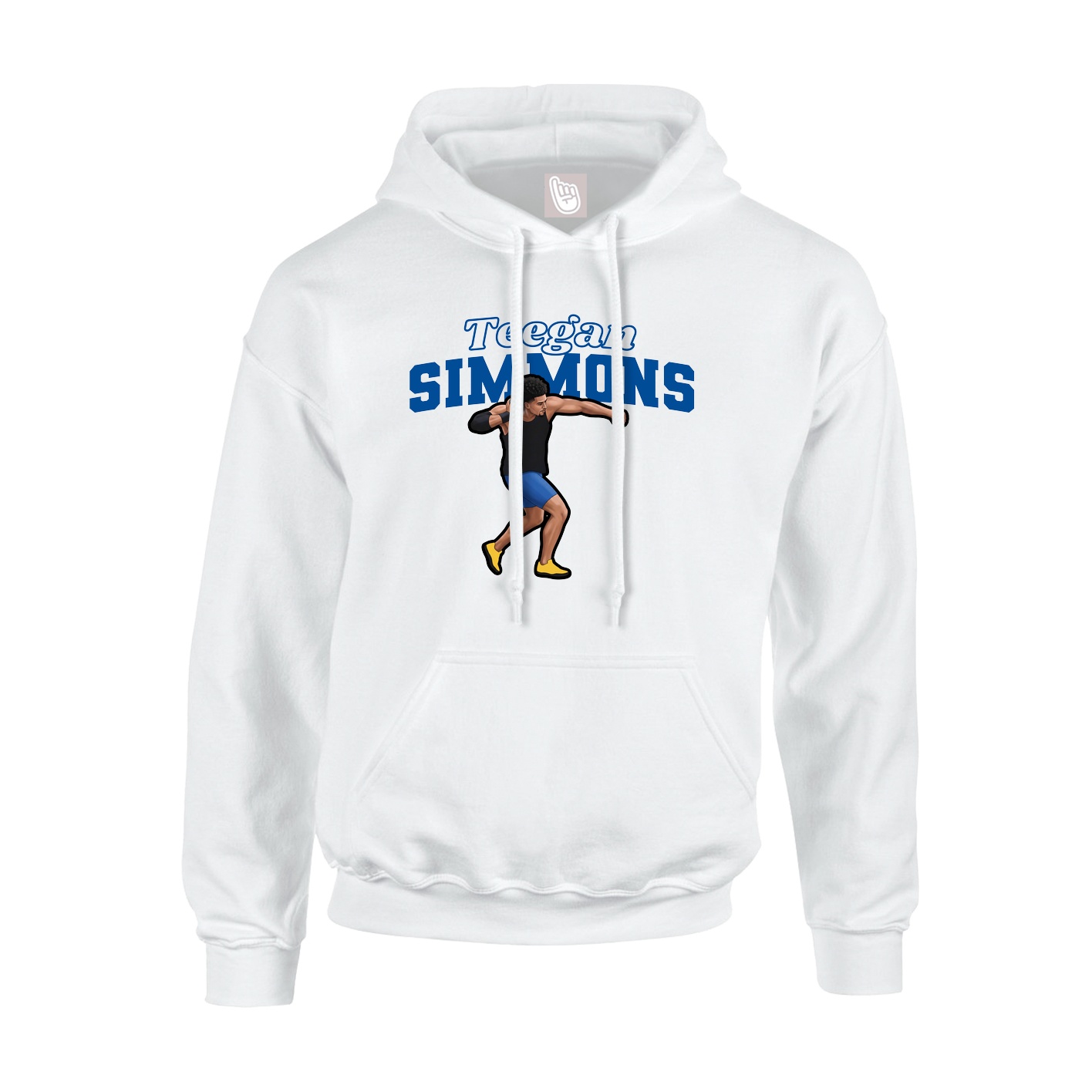 Hoodie — Name Arch in White