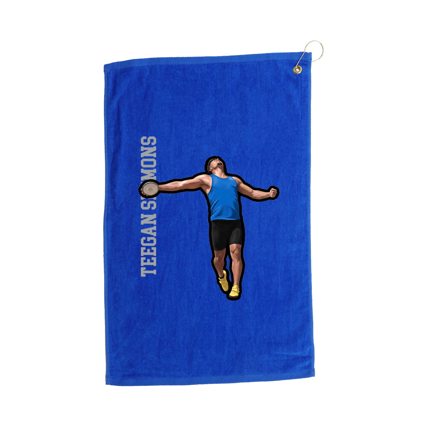 Golf Towel — Name Vertical in Royal