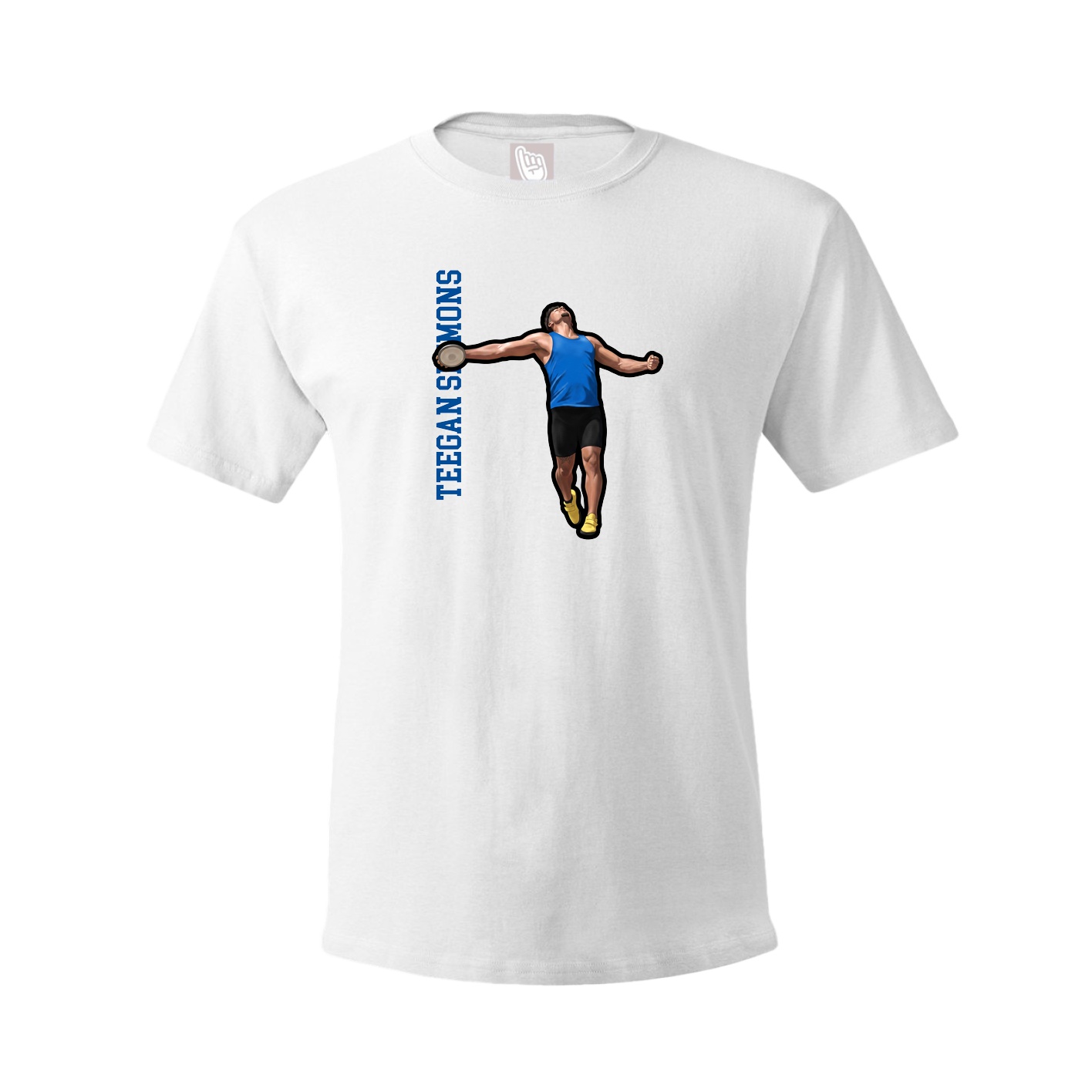 Youth Tee — Name Vertical in White