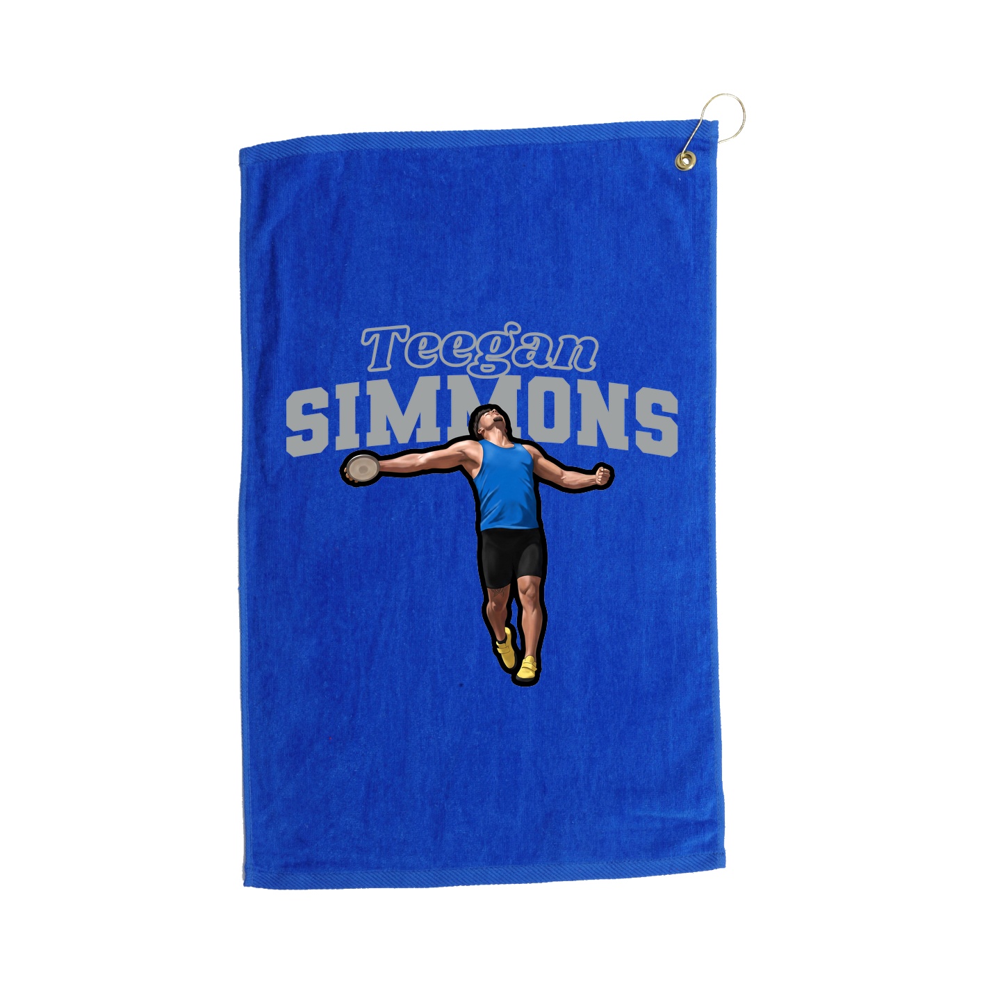Golf Towel — Name Arch in Royal