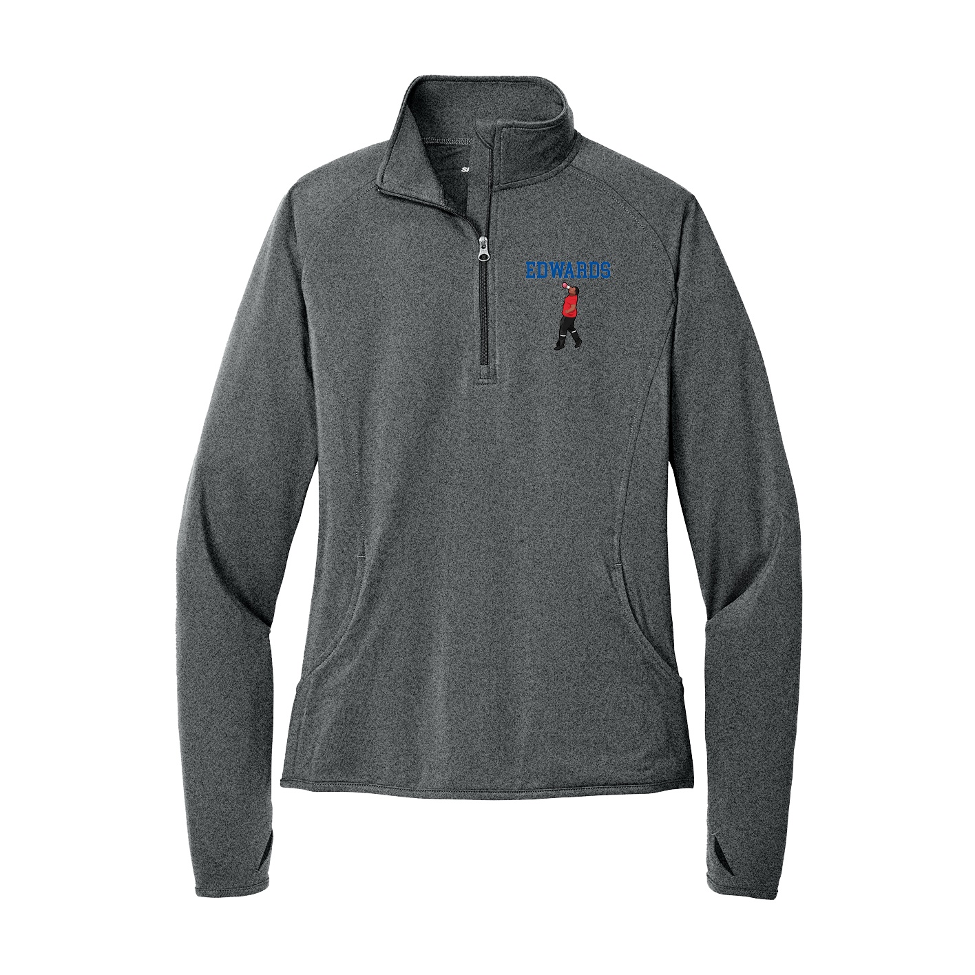Women's Q-Zip Pullover — Shirsey in Grey