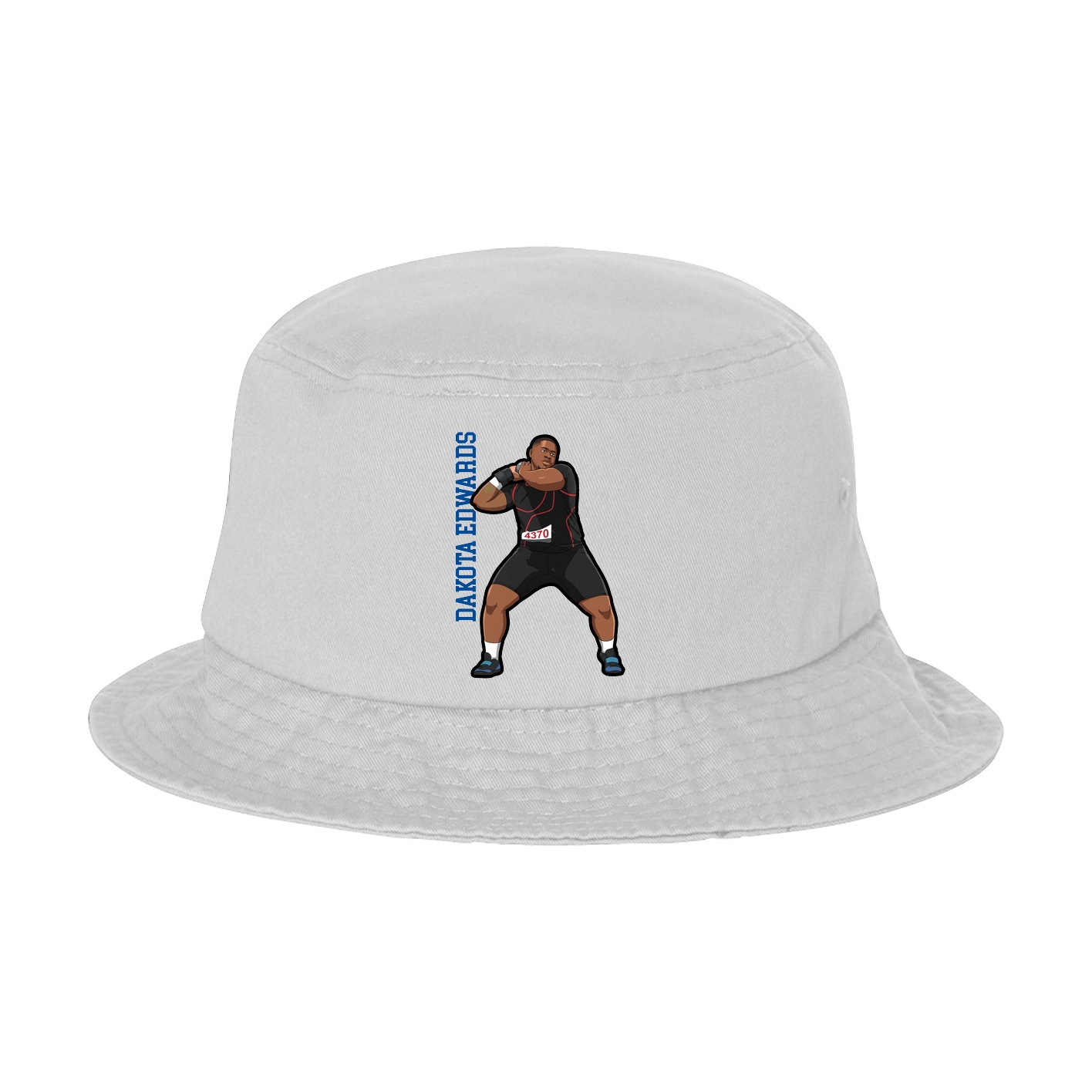 Bucket Cap — Name Vertical in White