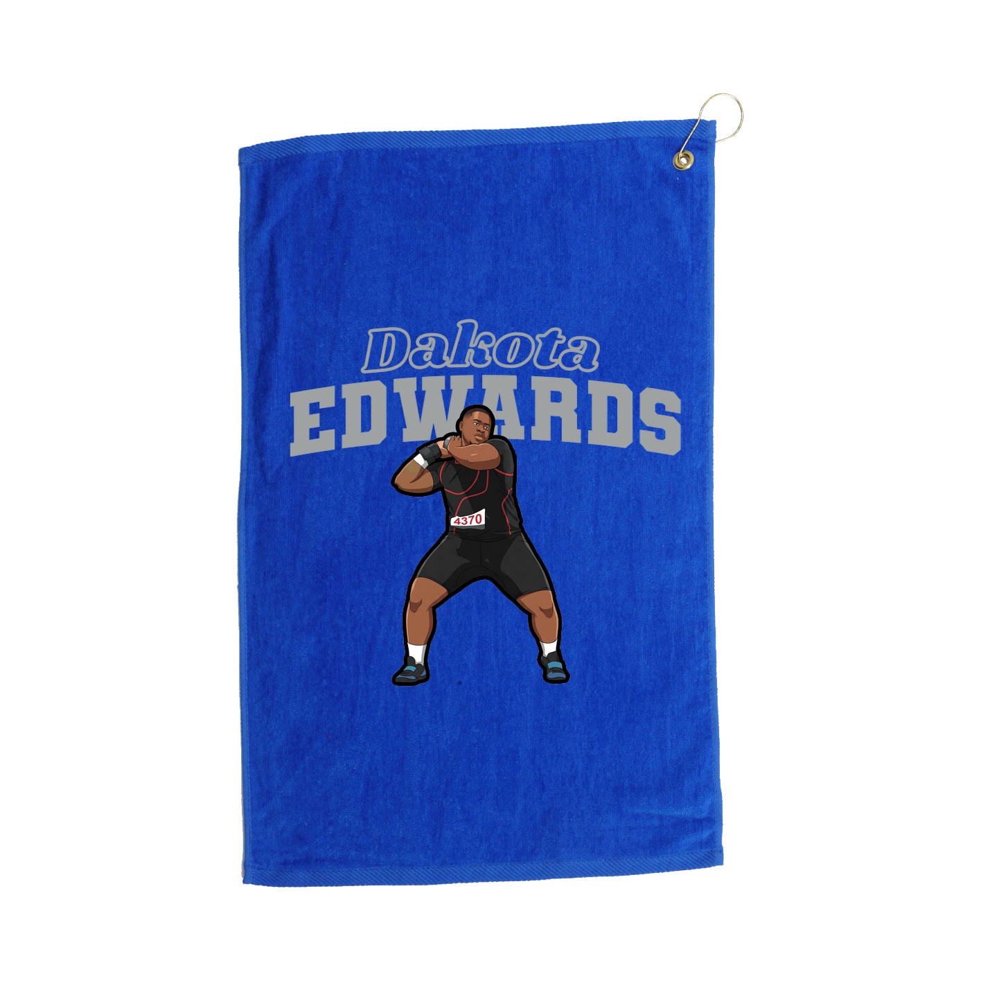 Golf Towel — Name Arch in Royal