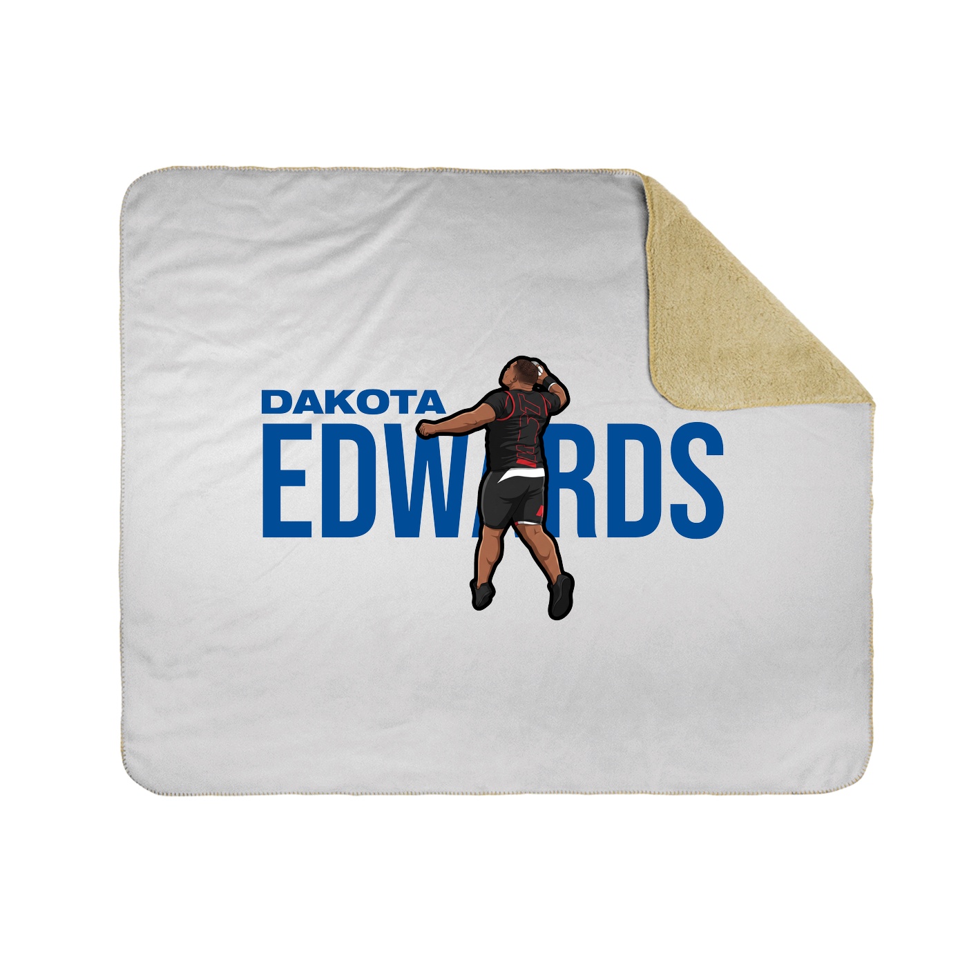 Throw Blanket — Player Name in White