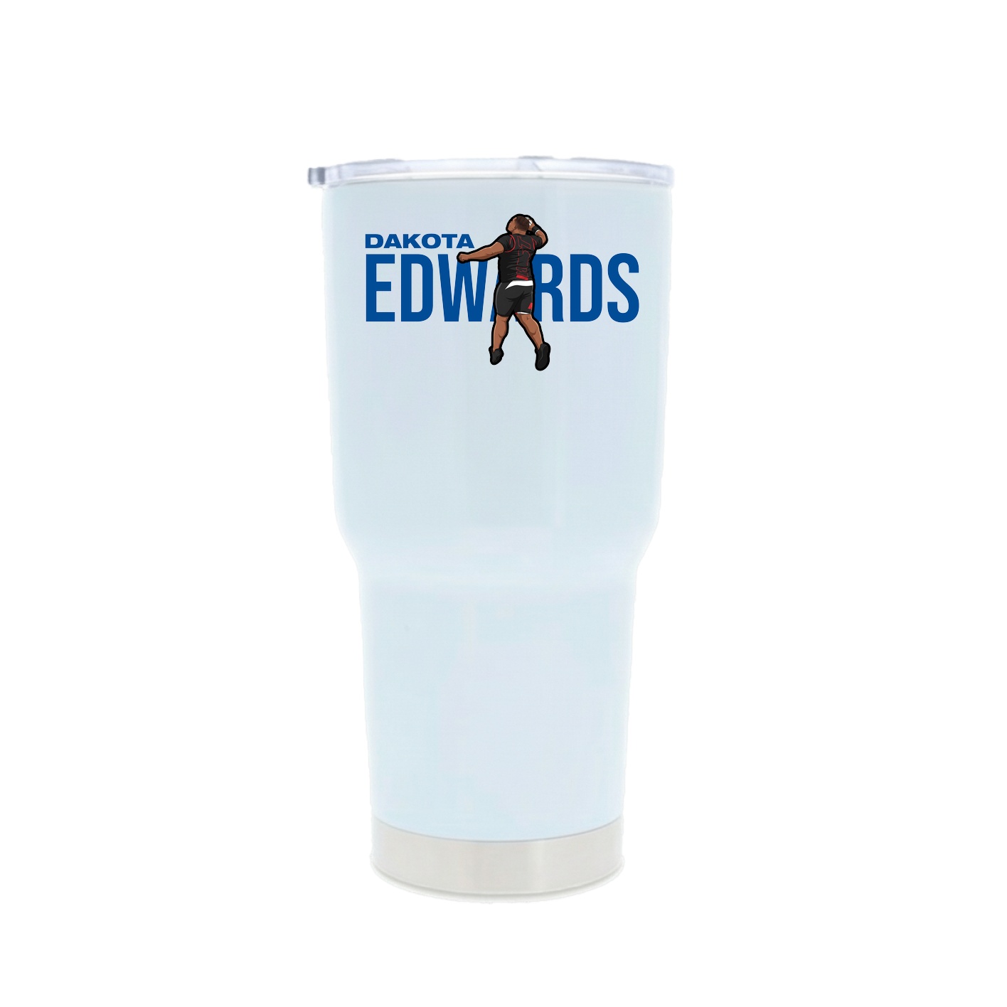 30oz Stainless Steel Tumbler — Player Name in White