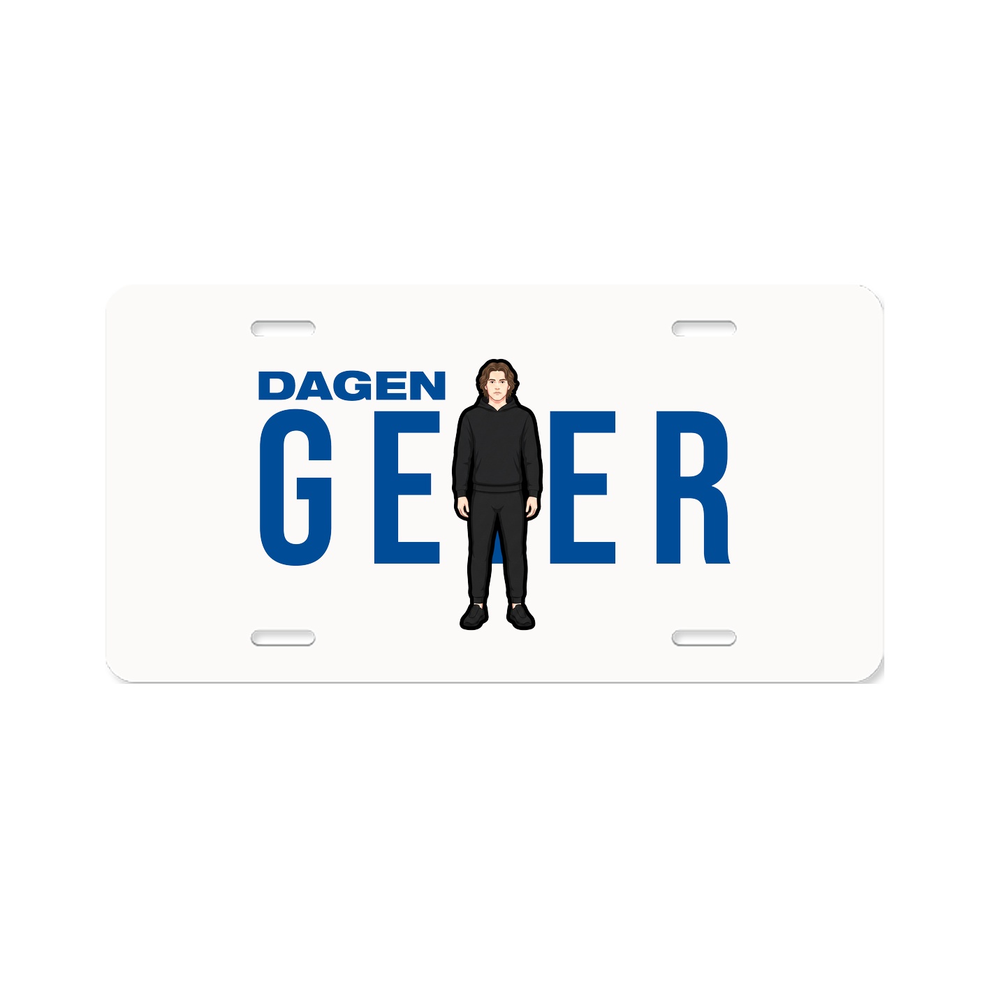 License Plate — Player Name in Classic