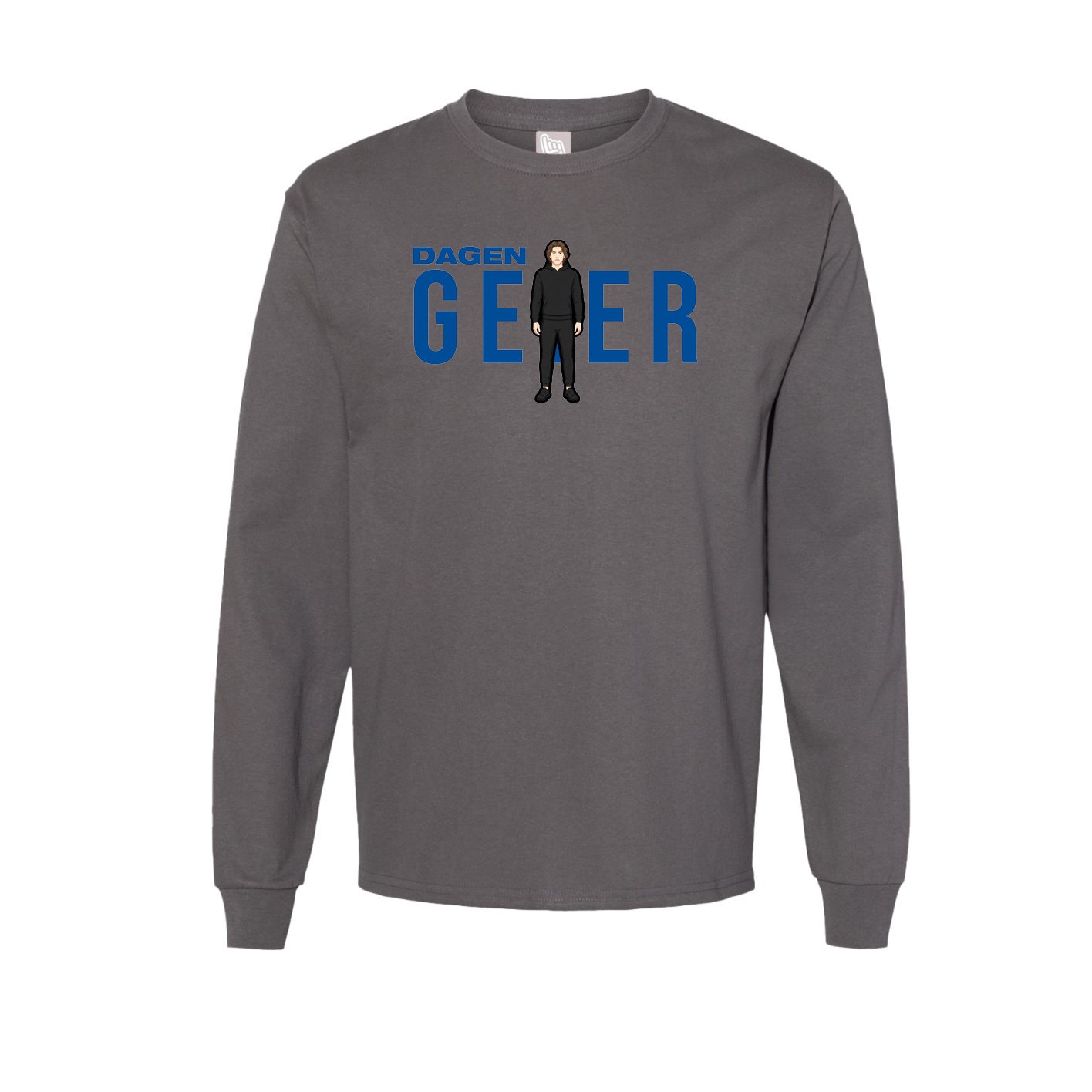 Long Sleeve Tee — Player Name in Grey