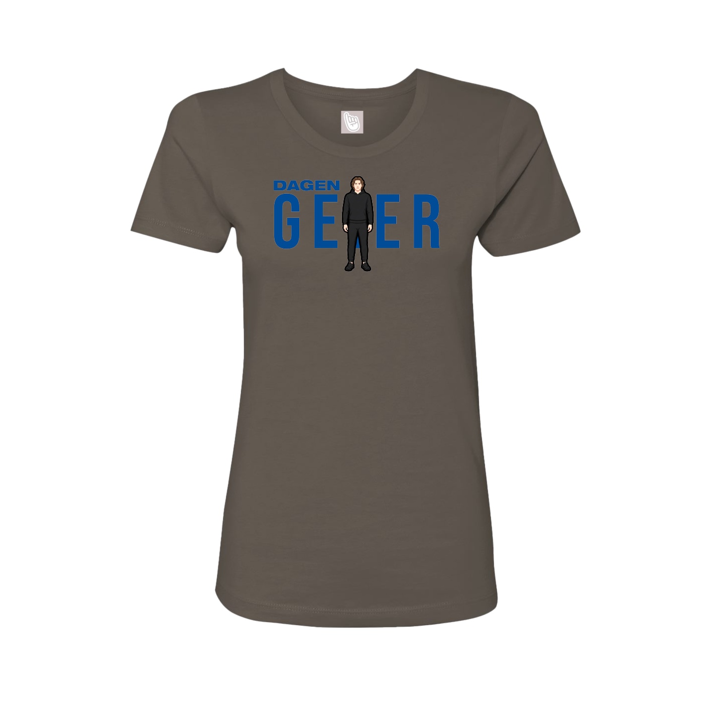 Fitted Women's Tee — Player Name in Grey