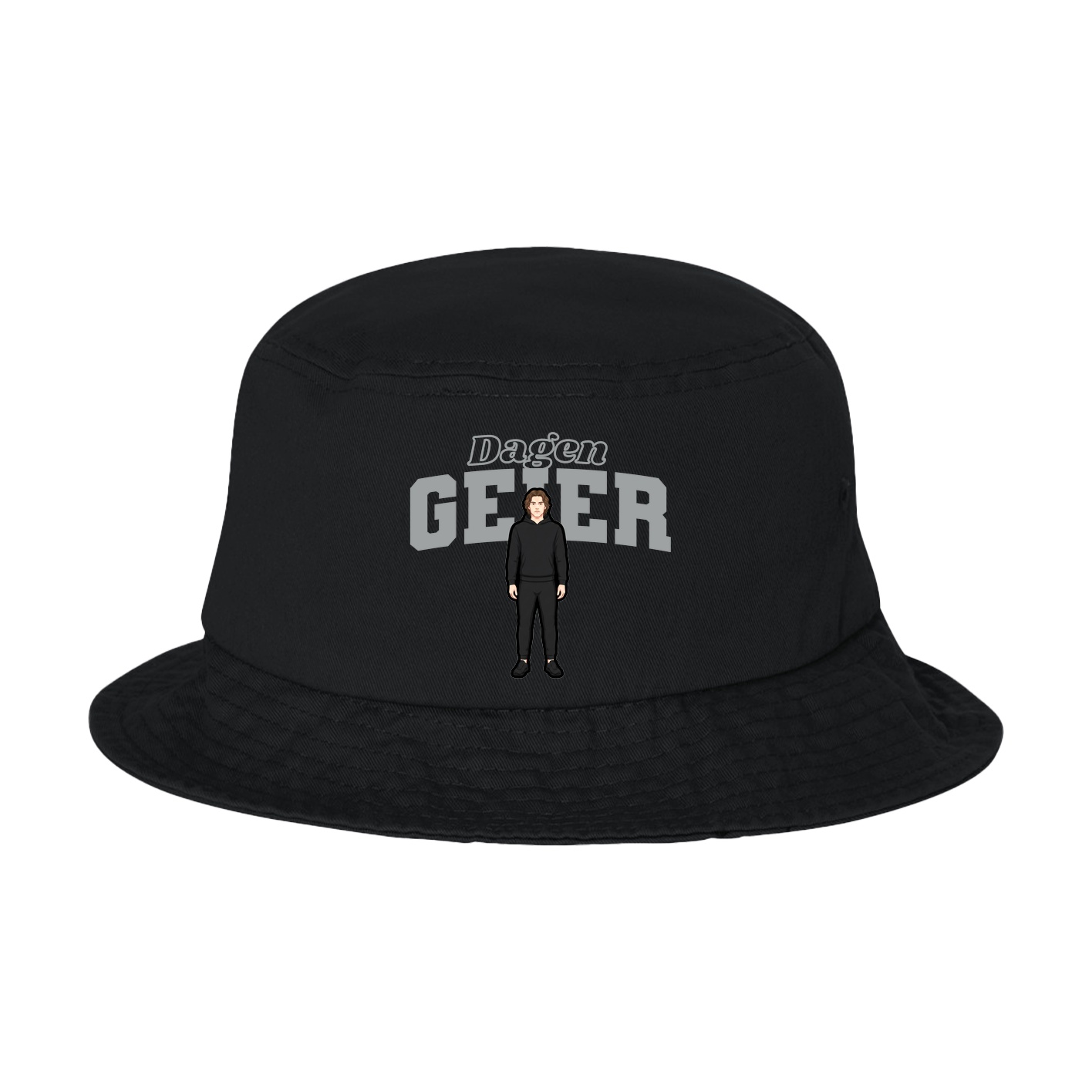 Bucket Cap — Name Arch in Black