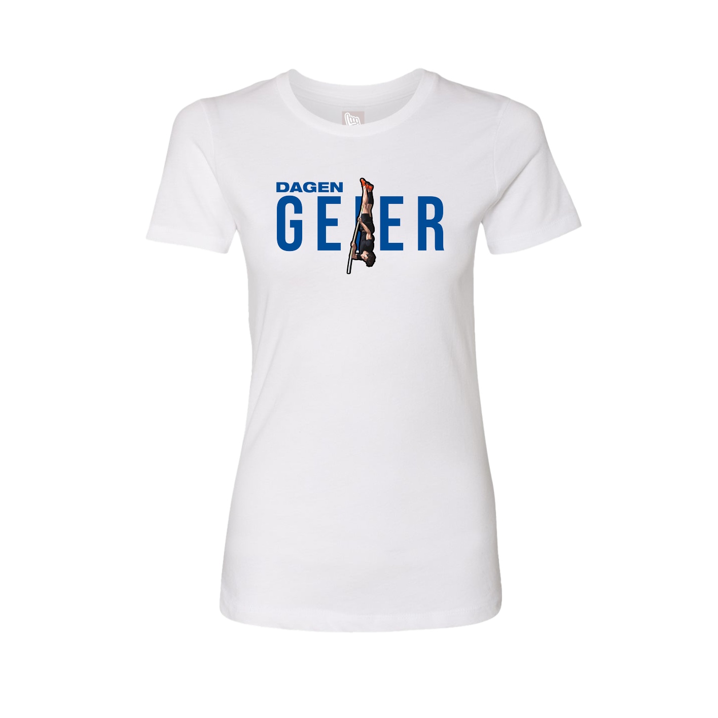 Fitted Women's Tee — Player Name in White