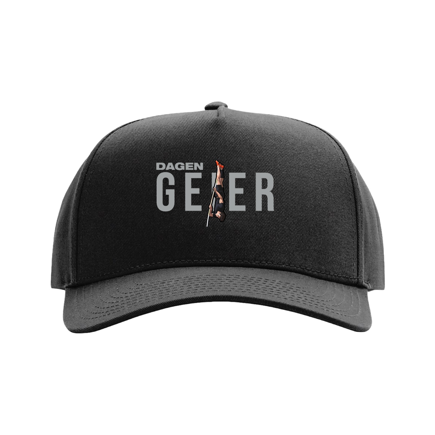 Full Fabric Five-Panel Champ Cap — Player Name in Black