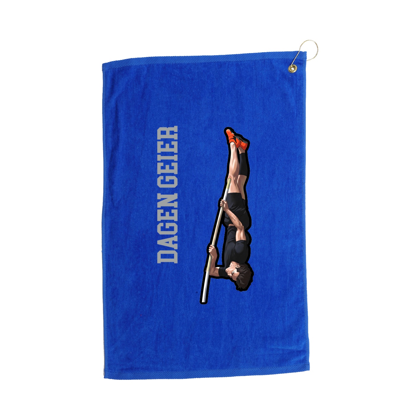 Golf Towel — Name Vertical in Royal