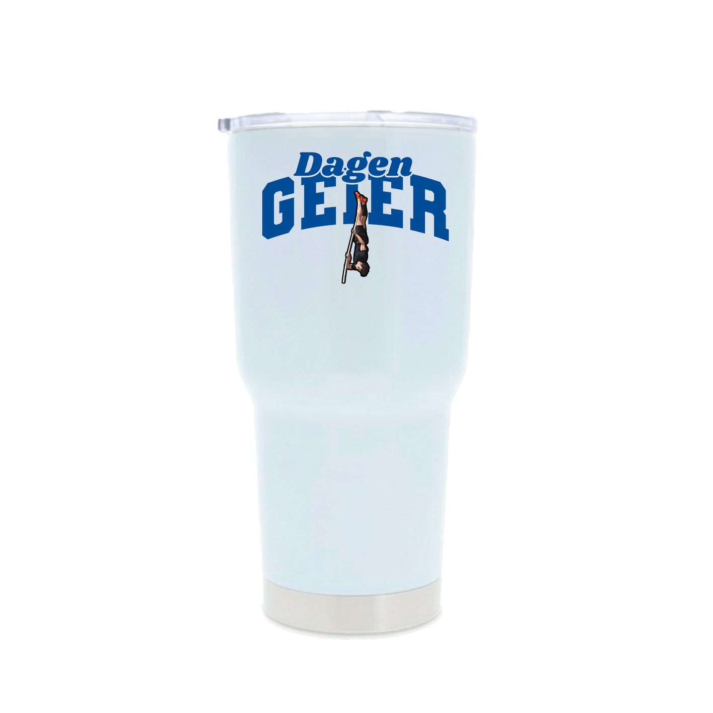 30oz Stainless Steel Tumbler — Signature Arch in White