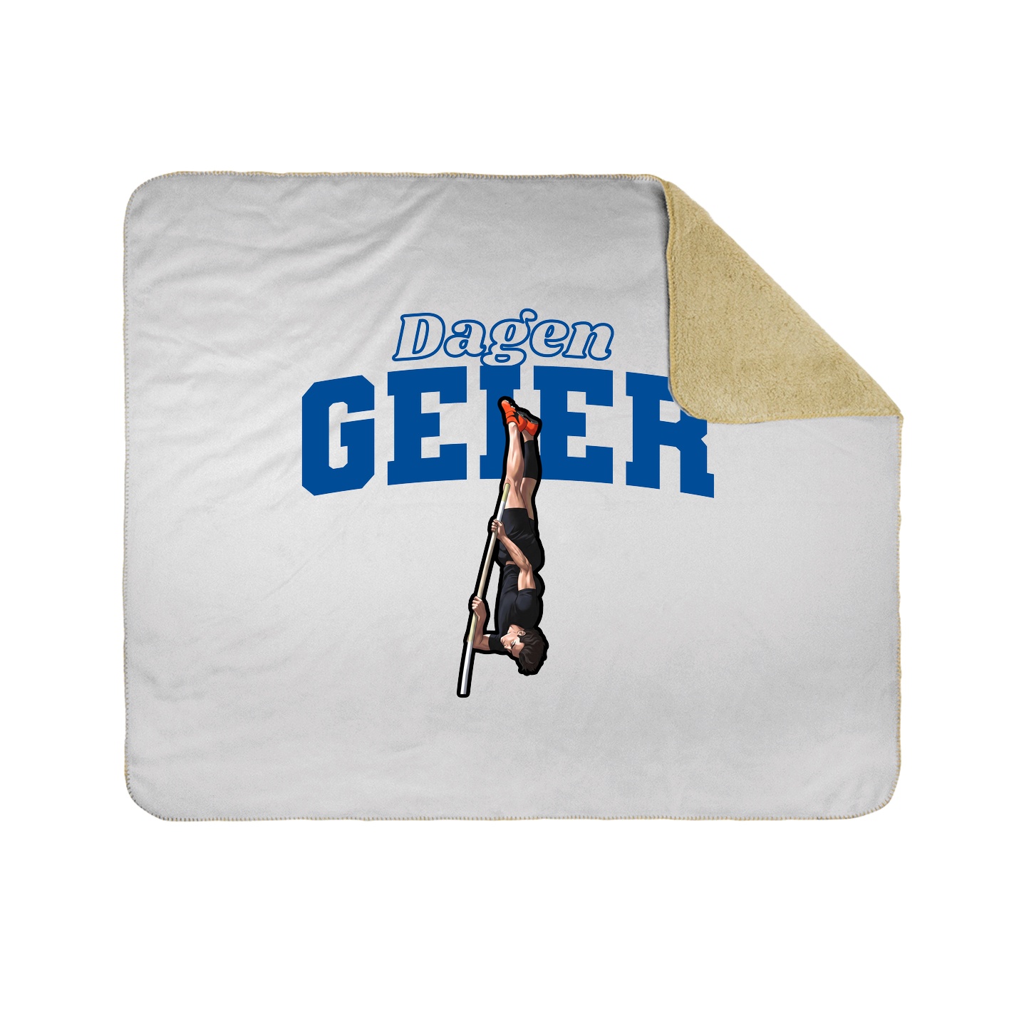 Throw Blanket — Name Arch in White
