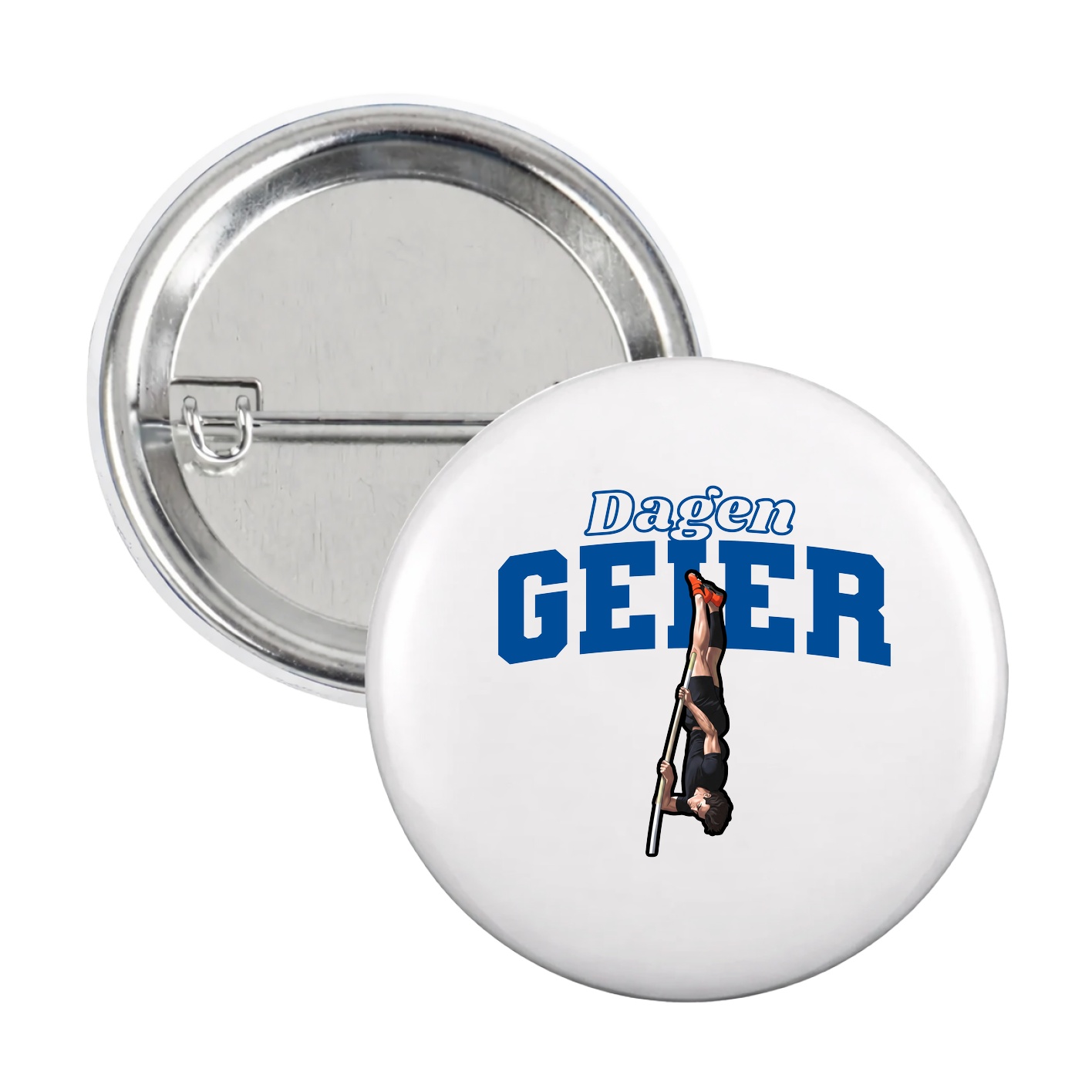 Game Day Button — Name Arch in White